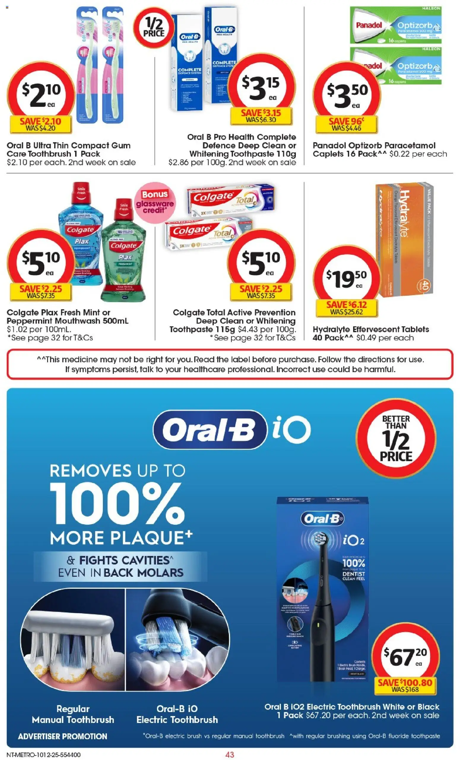Coles catalogue - valid from 10.12.2025 | Page: 44 | Products: Glassware, Toothpaste, Mouthwash, Toothbrush