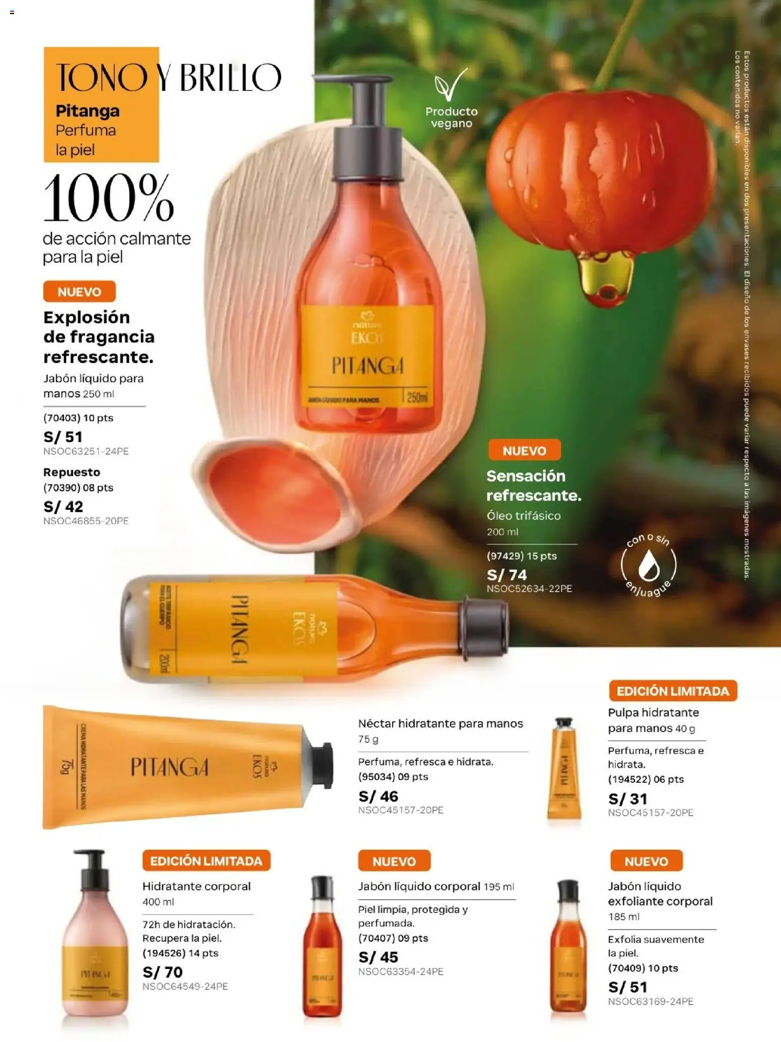 Catálogo Natura válido desde 31.03.2026 | Página: 123 | Productos: Exfoliante, Jabón, Crema, Fragancia