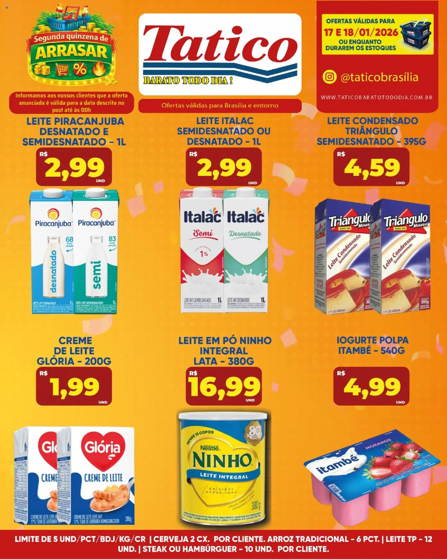 Tatico Folheto - válido de 17.01.2026 | Página: 5 | Produtos: Ferro, Pó, Cerveja, Creme de leite