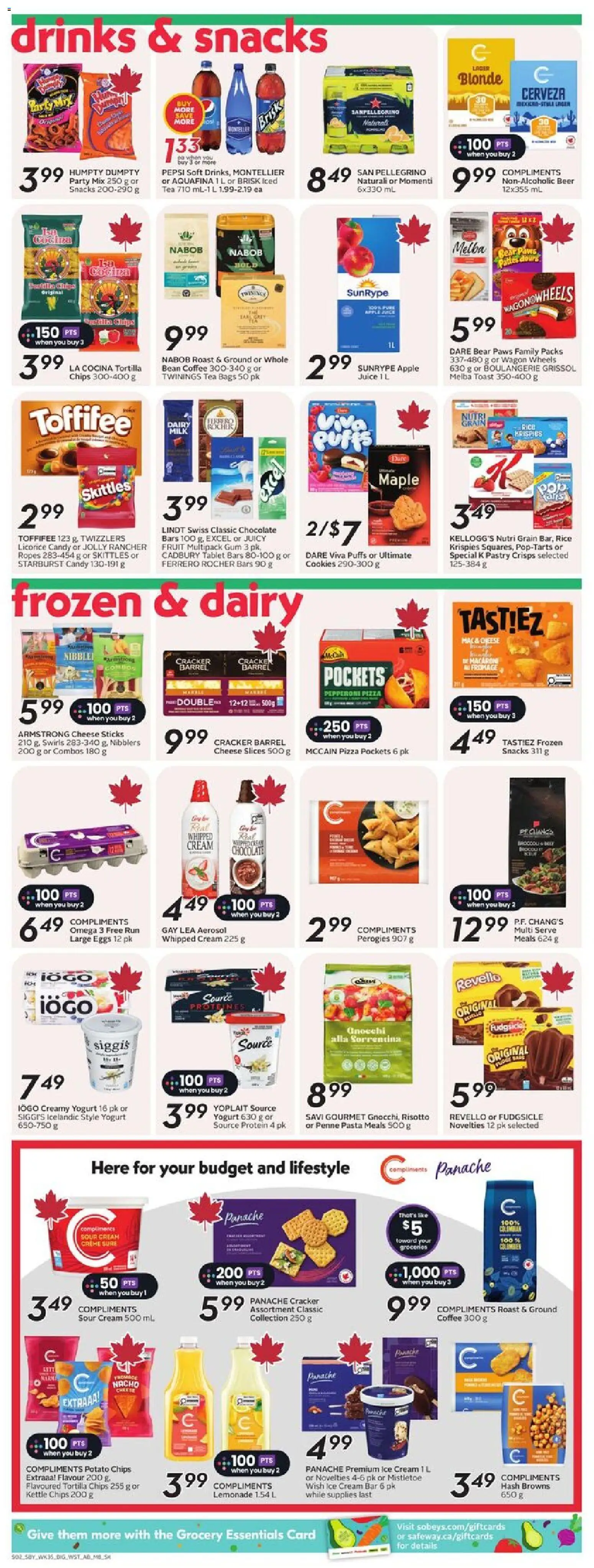 Safeway flyer valid from 25.12.2025 | Page: 11 | Products: Chips, Cheese, Yogurt, Coffee