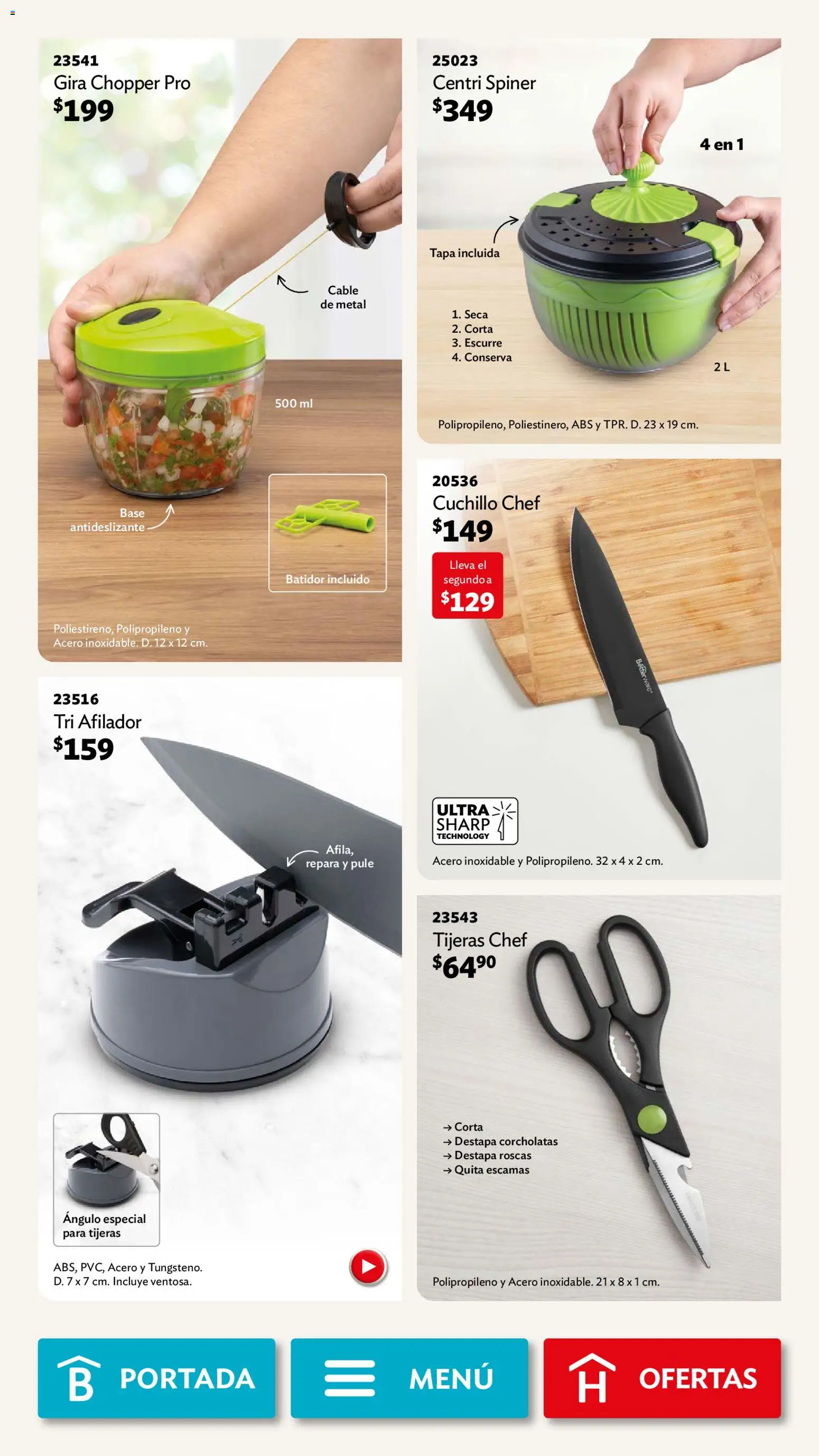 Nuevas ofertas de Betterware válidas en toda la República Mexicana desde el 03.11.2025. ¡Encuentra las mejores ofertas en Betterware campaña 11 2025! | Página: 52 | Productos: Cable, Batidor, Cuchillo