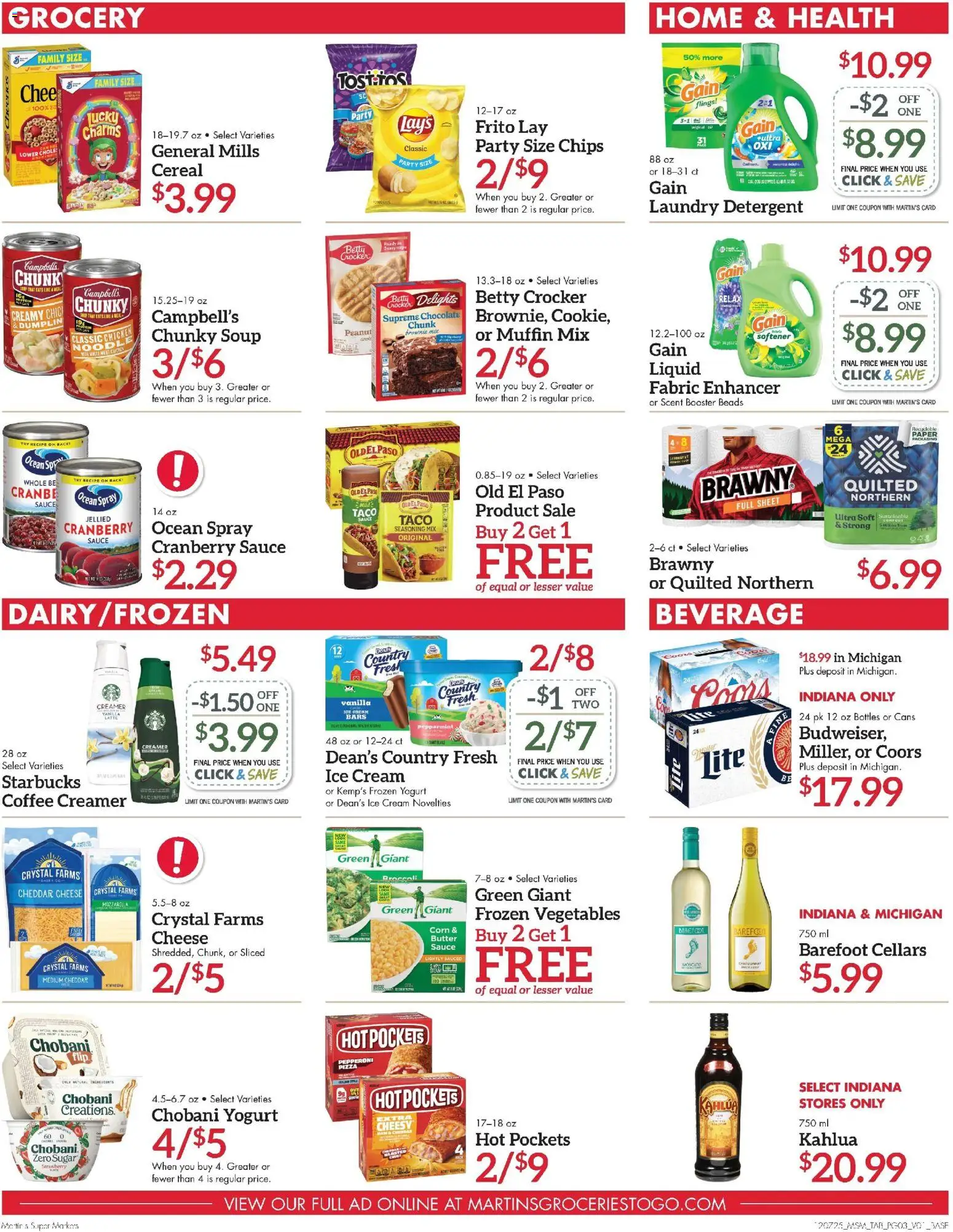 Martin’s - Next Ad - IN - valid from 07.12.2025 | Page: 3 | Products: Broccoli, Yogurt, Chips, Cream