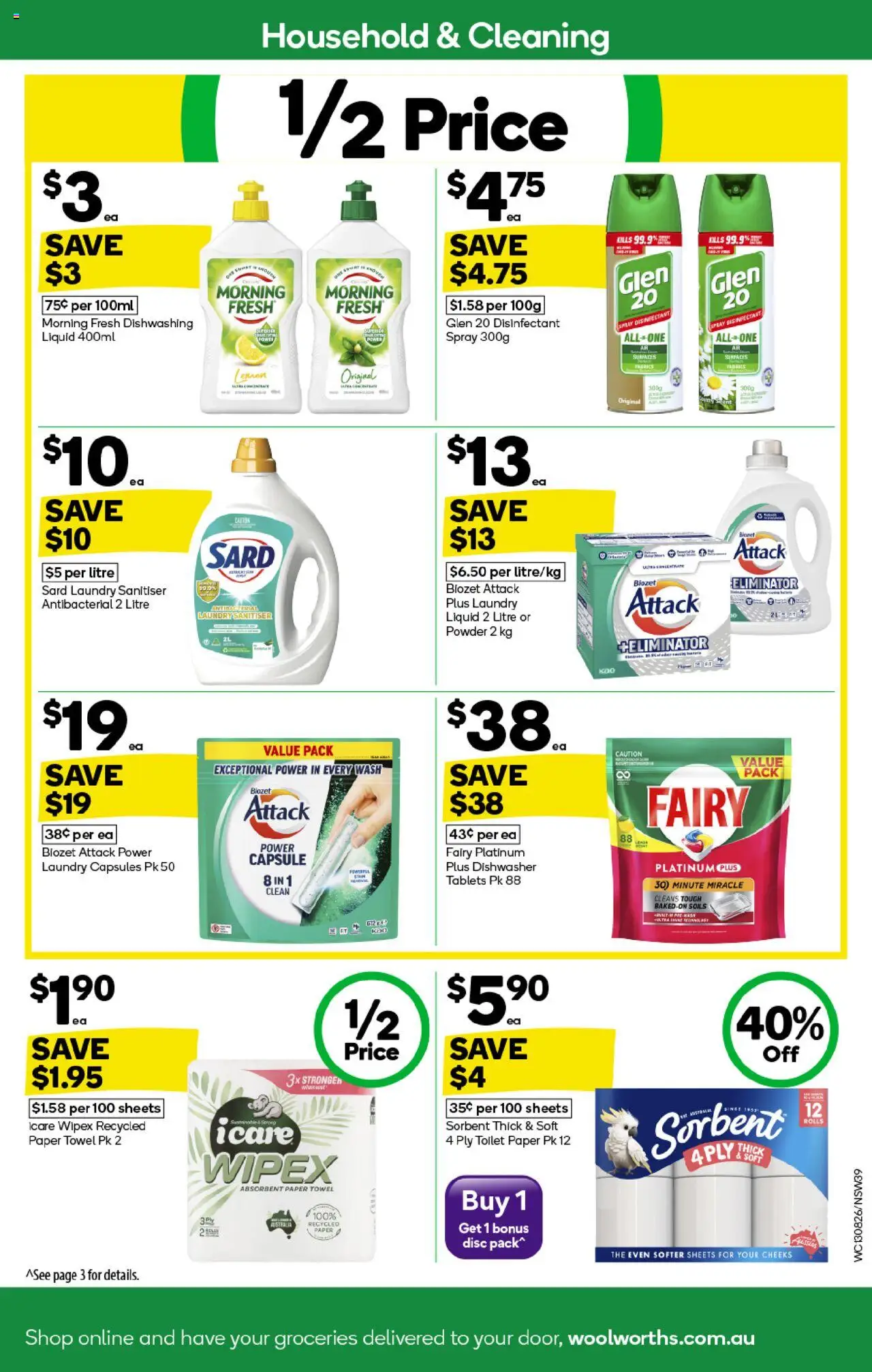 Woolworths catalogue - valid from 13.08.2025 | Page: 39 | Products: Toilet, Powder, Toilet paper, Laundry