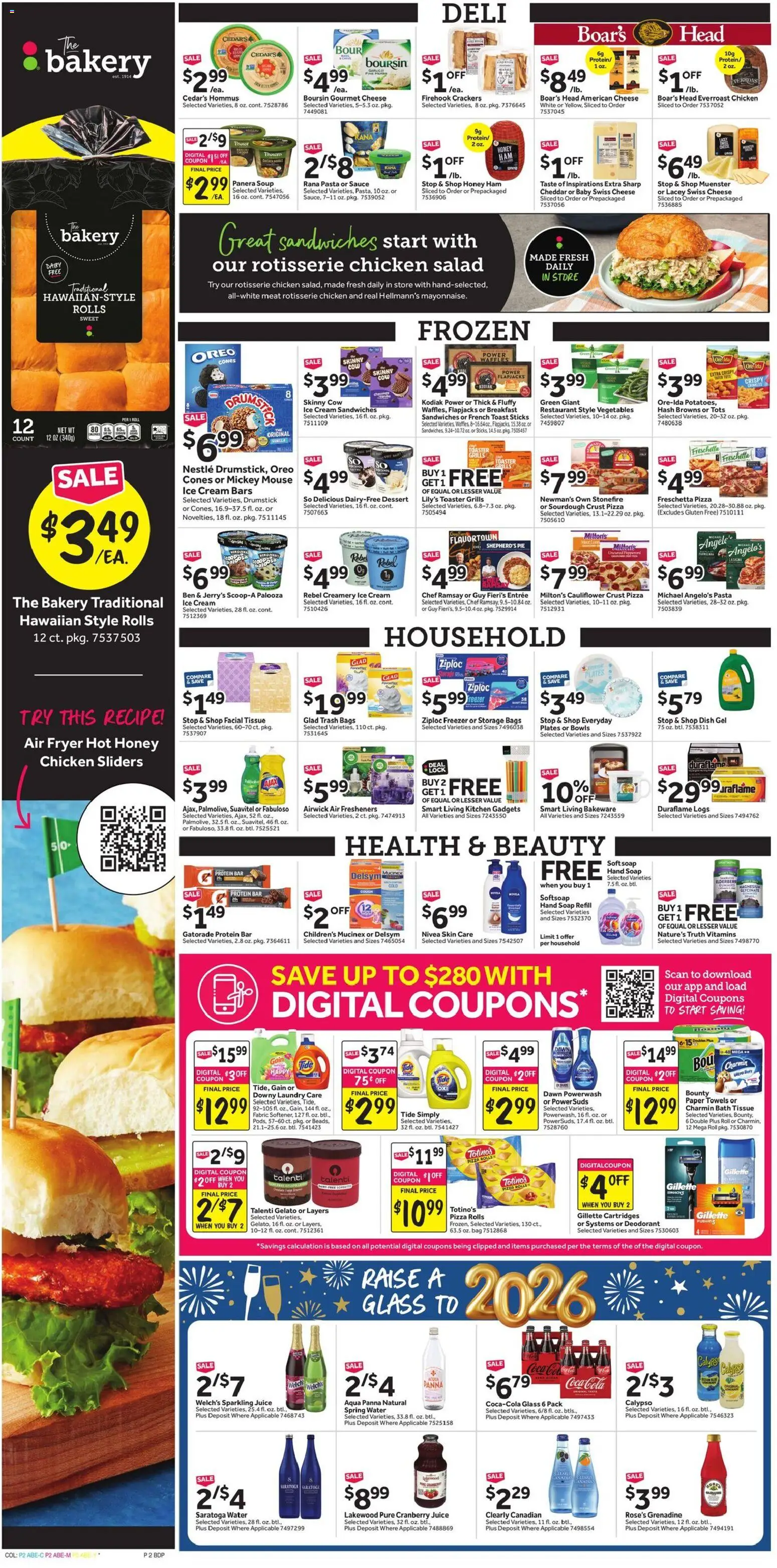 Stop & Shop Weekly Ad - valid from 26.12.2025 | Page: 3 | Products: Ham, Deodorant, Cream, Ice cream