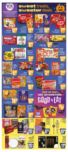 Preview of Jean Coutu weekly flyer from shop Jean Coutu valid from 23.10.2025 | Page: 4 | Products: Candies, Chips, Milk, Chocolate