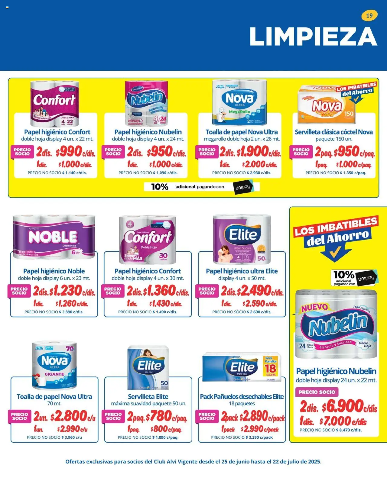 Alvi catálogo │ válido desde el 25.06.2025 | Página: 19 | Productos: Toalla, Papel higiénico, Té