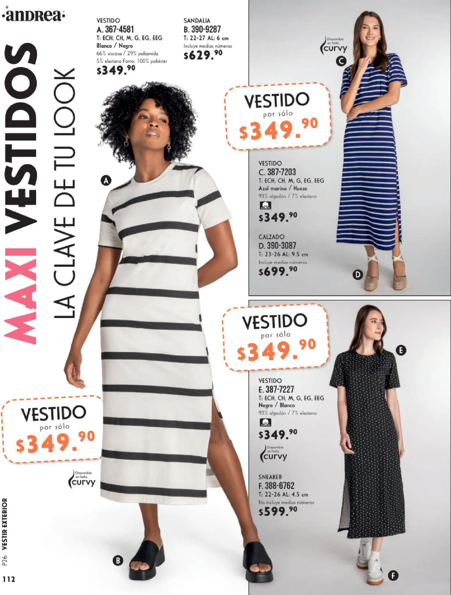 Nuevas ofertas de Andrea válidas en toda la República Mexicana desde el 25.01.2026. ¡Encuentra las mejores ofertas en Andrea catálogo Vestir! | Página: 112 | Productos: Algodón, Vestido