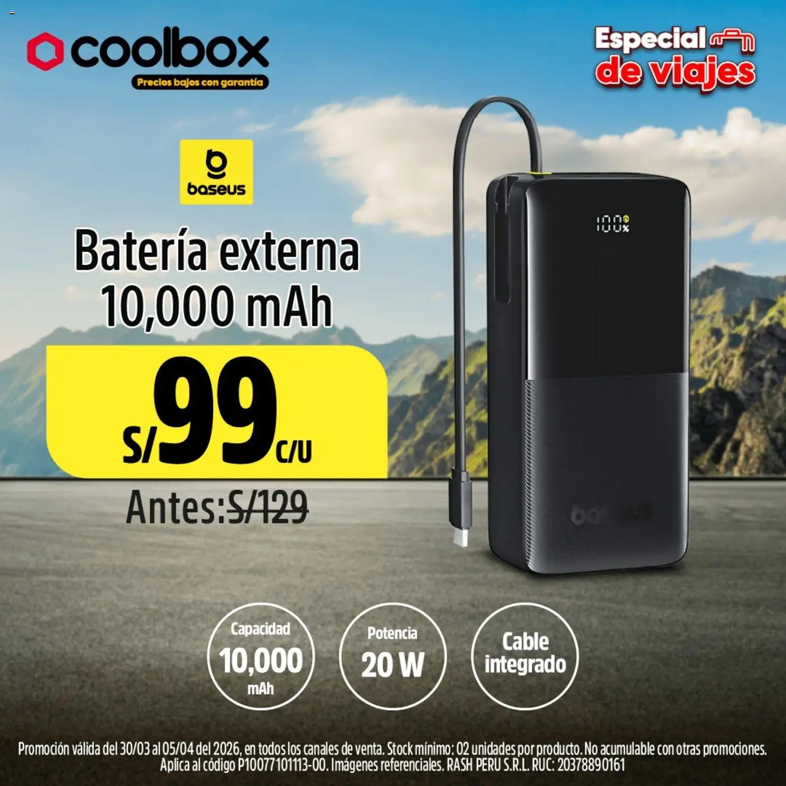Catálogo Coolbox válido desde 30.03.2026 | Página: 9 | Productos: Batería, Cable