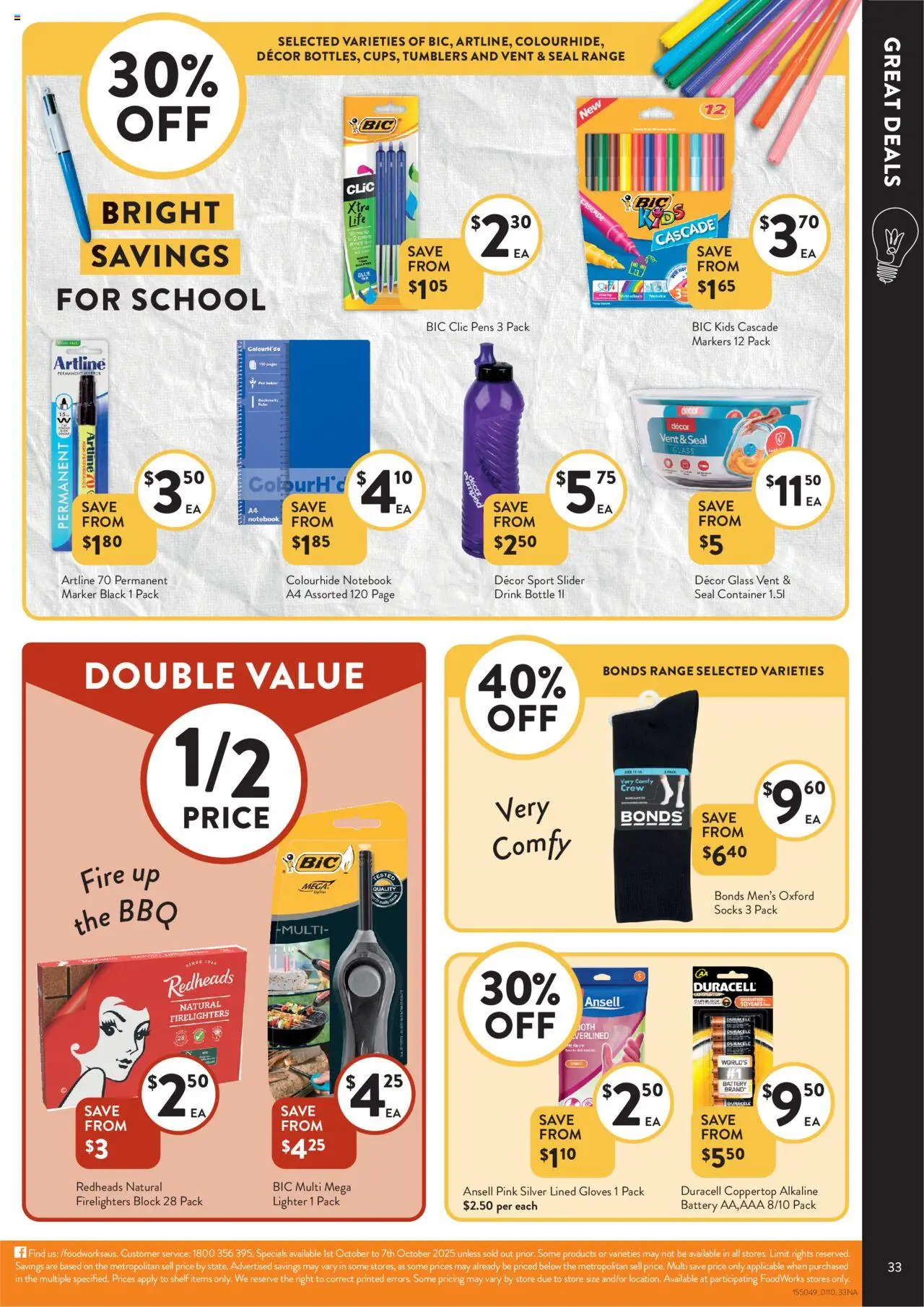 Foodworks catalogue - valid from 01.10.2025 | Page: 33 | Products: Shelf, Decor, Battery, Notebook