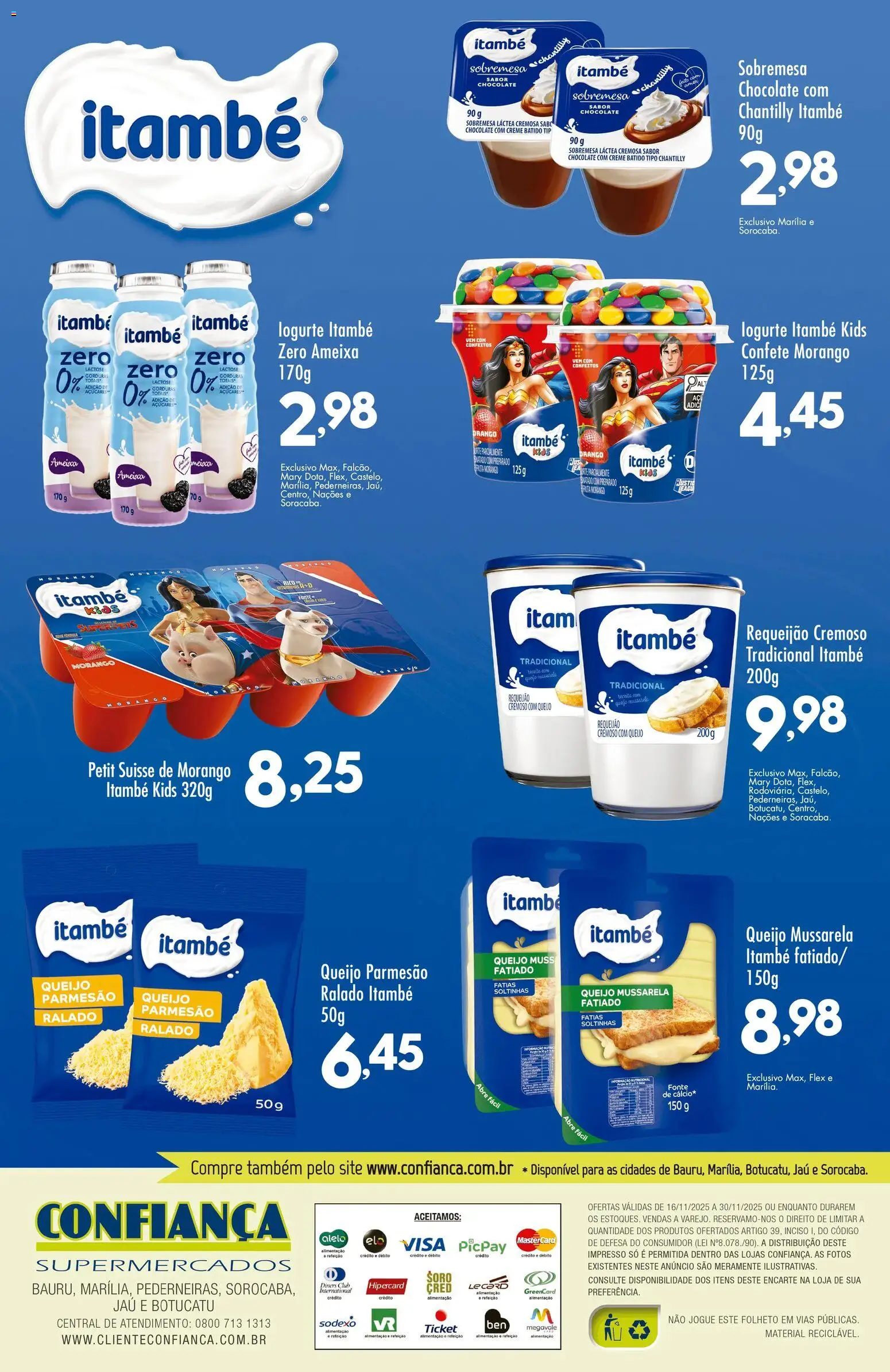 Confiança Folheto - válido de 16.11.2025 | Página: 2 | Produtos: Chocolate, Creme, Requeijão, Ameixa