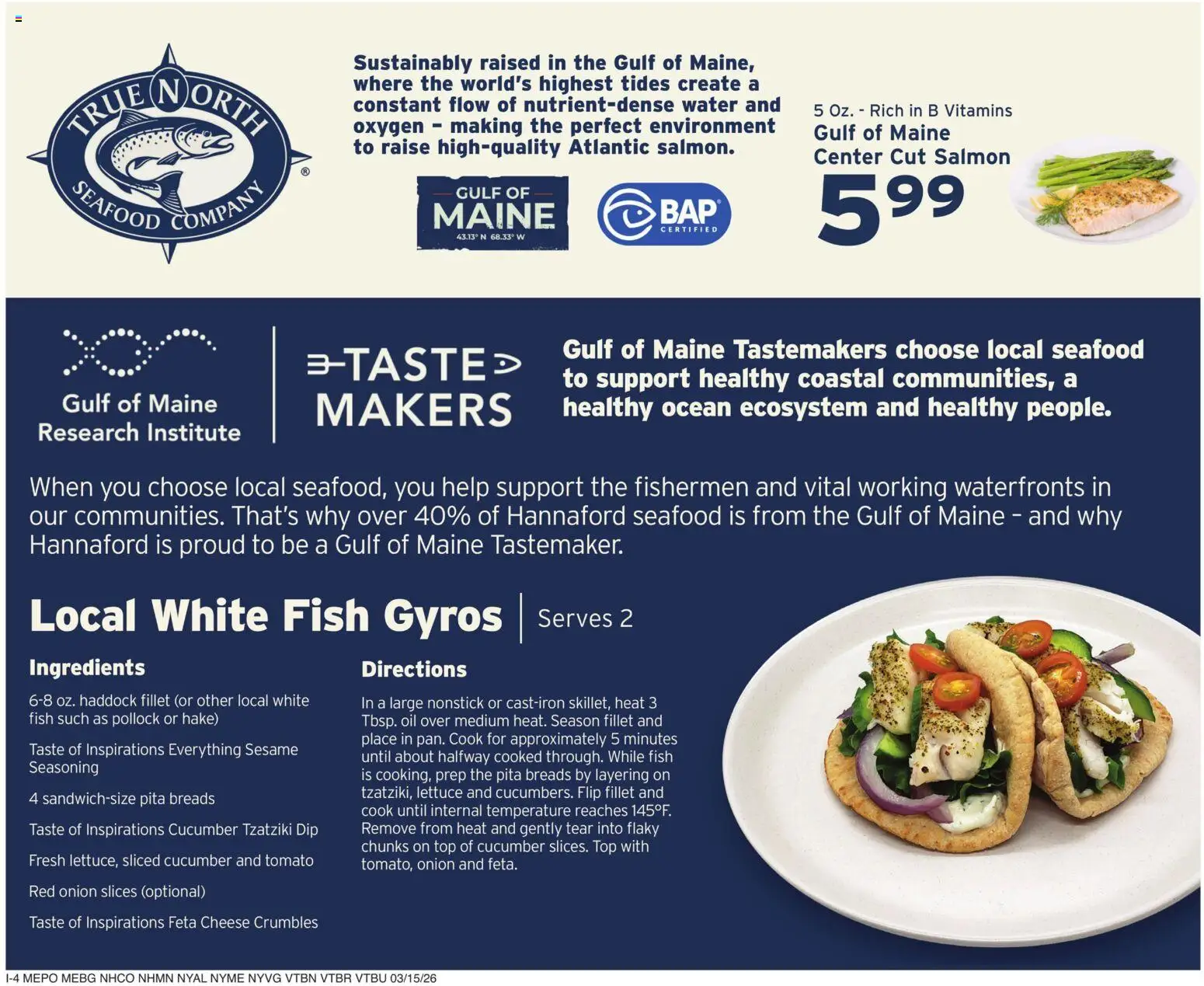 Hannaford Weekly Ad - valid from 15.03.2026 | Page: 12 | Products: Oil, Fish, Water, Seafood