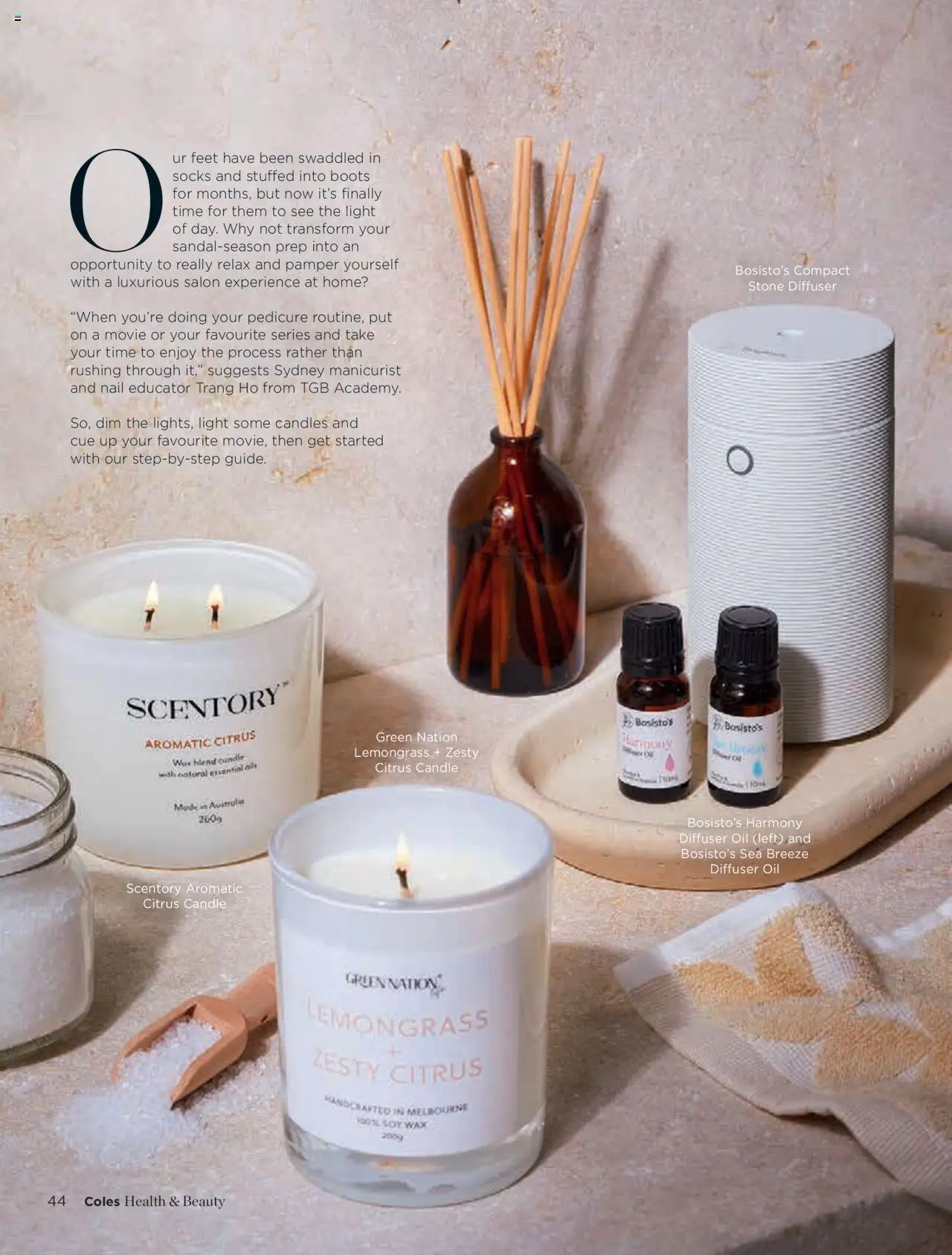 Coles catalogue - valid from 07.10.2024 | Page: 44 | Products: Boots, Candles, Candle, Pedicure
