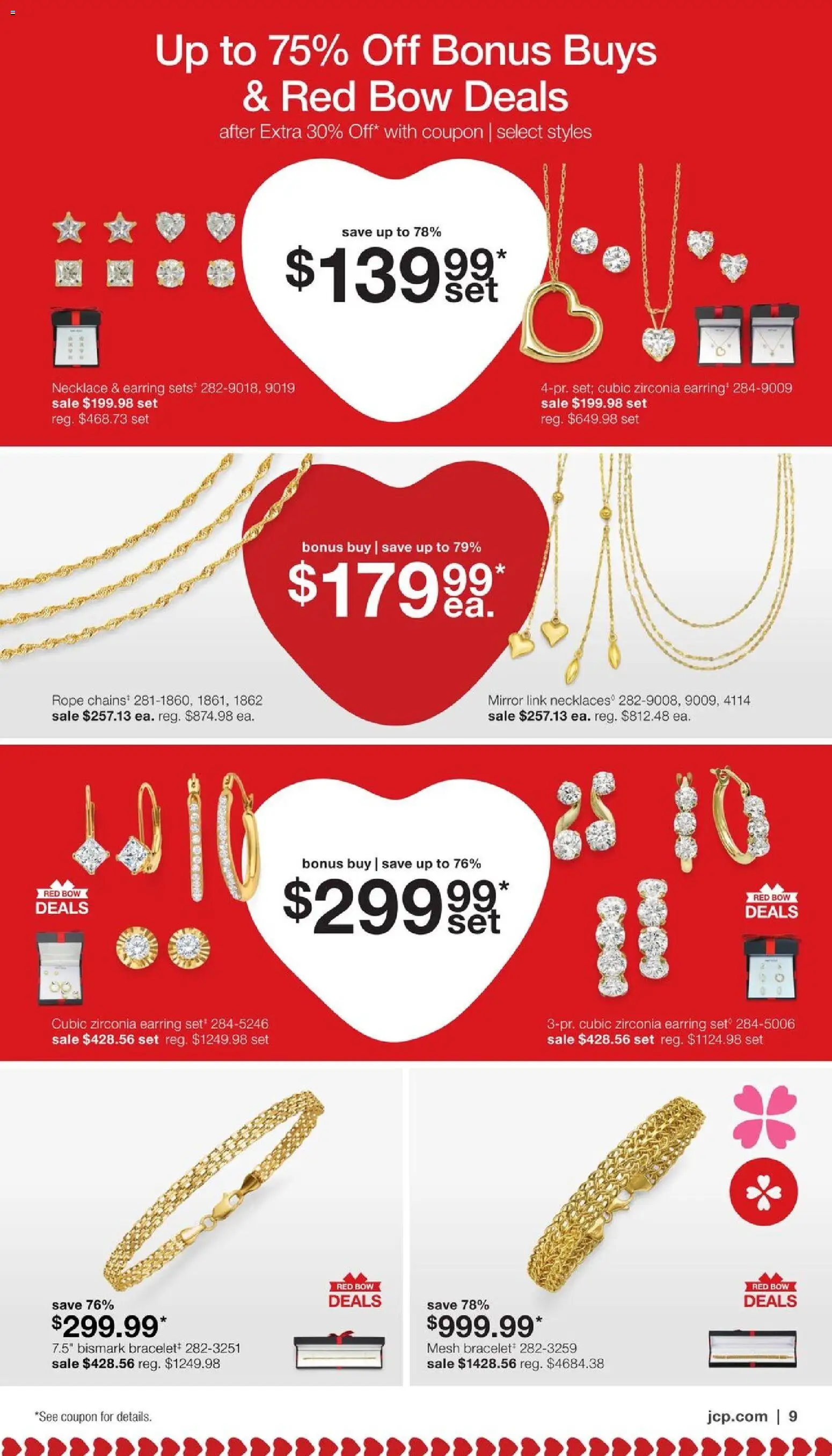 JCPenney Valentine’s Day Jewelry Sale - valid from 17.01.2026 | Page: 8 | Products: Mirror, Bow