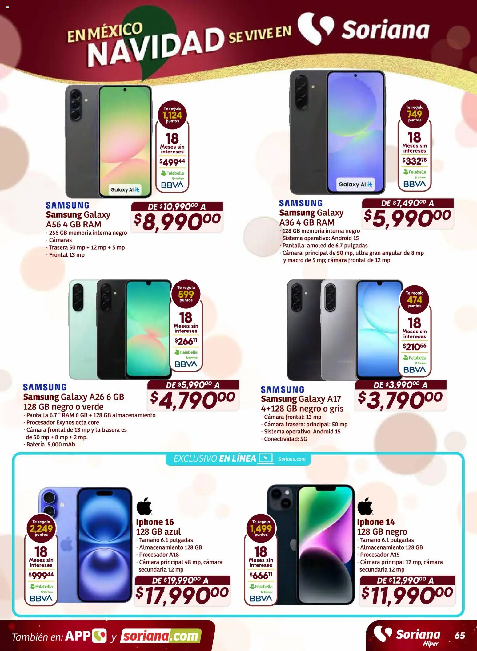 Nuevas ofertas de Soriana válidas en toda la República Mexicana desde el 11.12.2025. ¡Encuentra las mejores ofertas en Soriana - Preciazazaso Híper: Frontera Chih, Coah, Tamaulipas! | Página: 65 | Productos: Cámara, Té, Batería