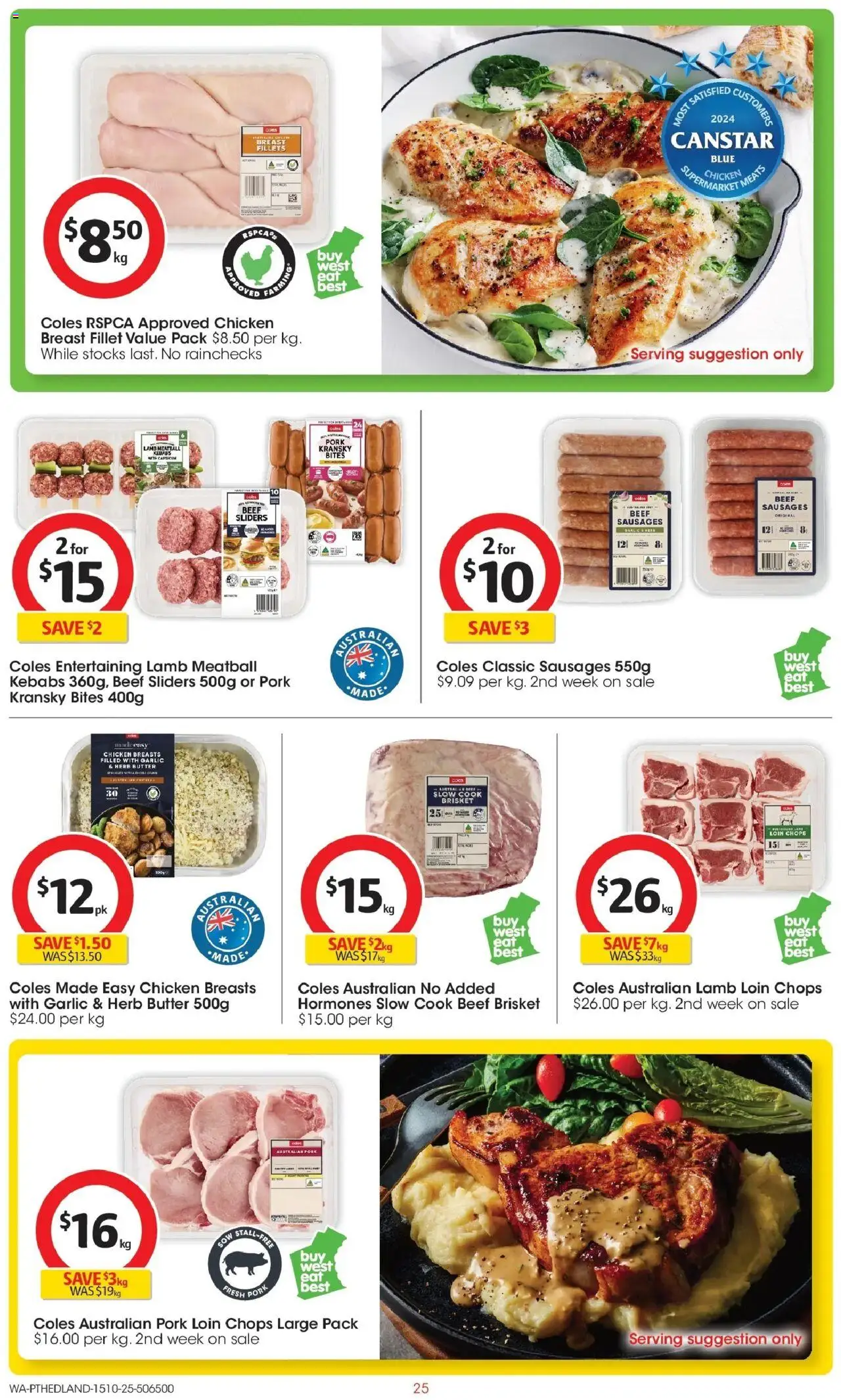 Coles catalogue - valid from 15.10.2025 | Page: 25 | Products: Butter, Herb, Chicken, Pork