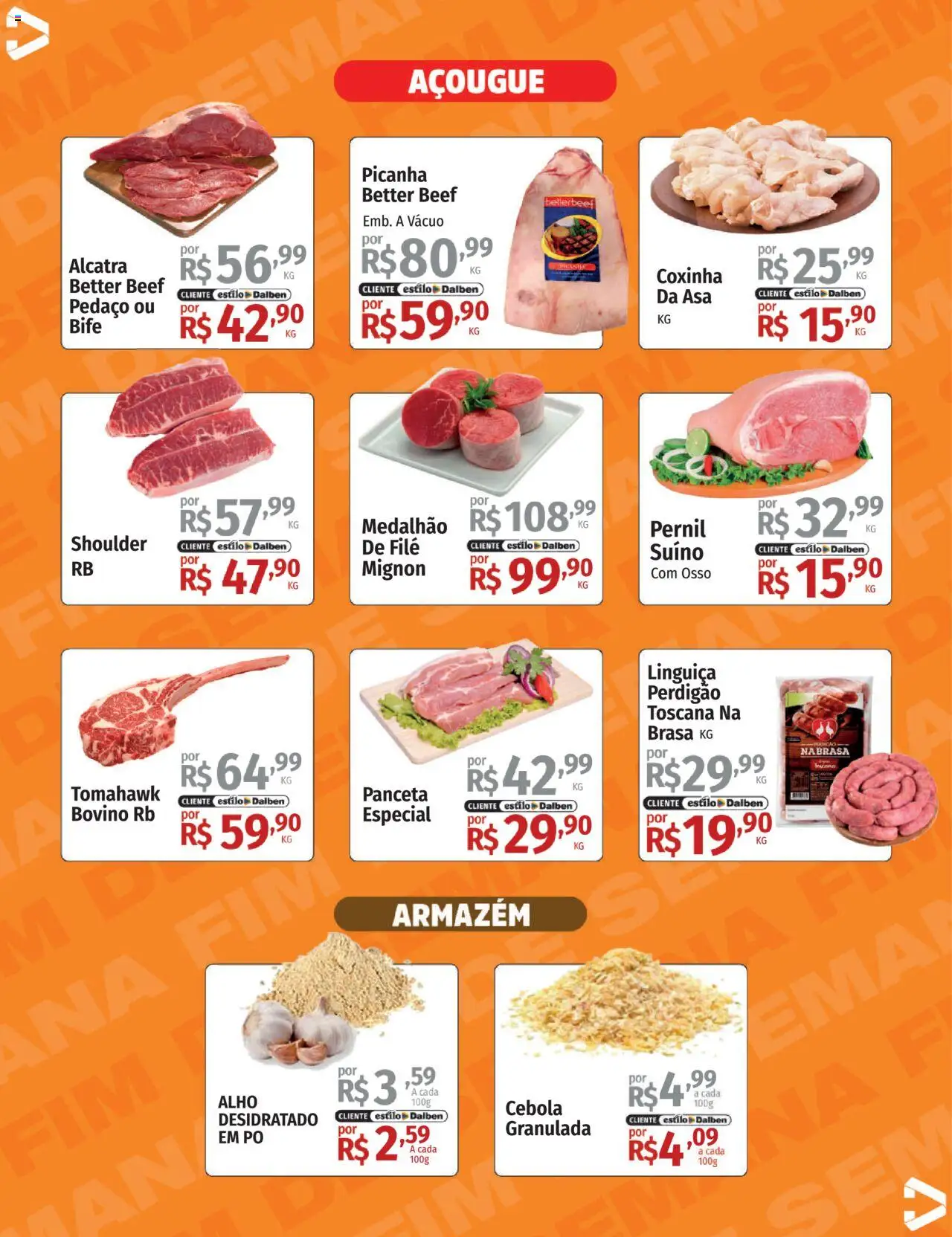 Supermercado Dalben Folheto - válido de 10.10.2025 | Página: 4 | Produtos: Alho, Pó, Linguiça, Pernil
