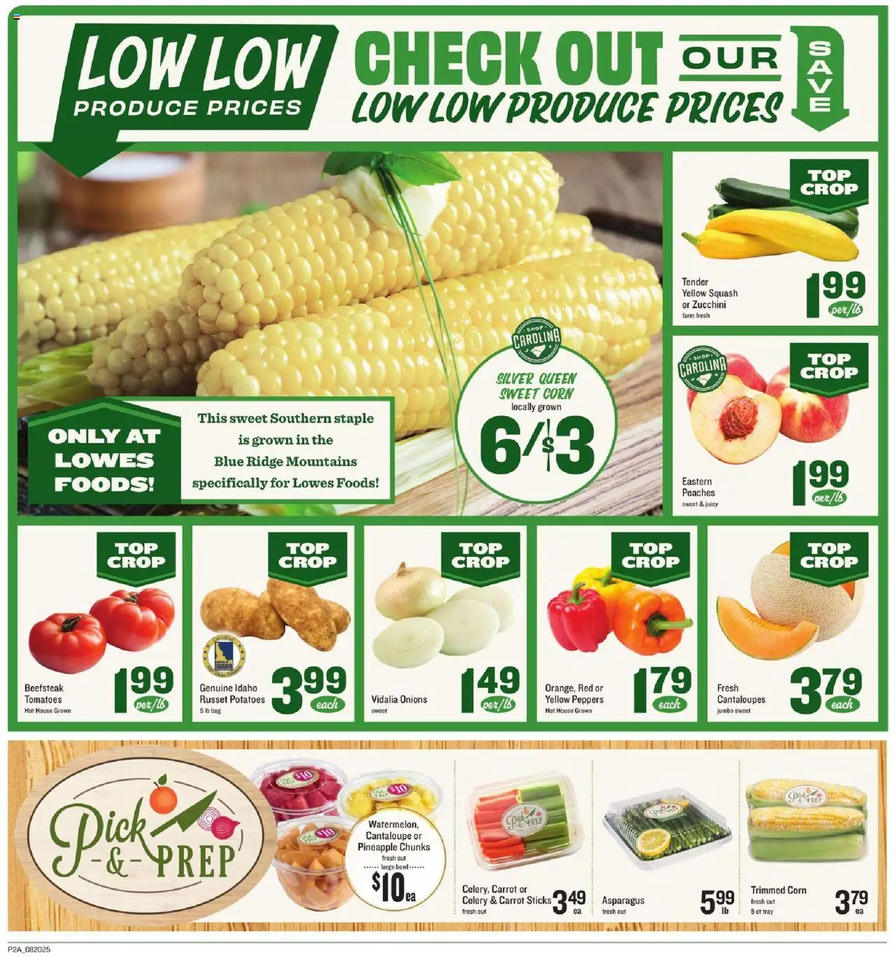 Lowes Foods Weekly Ad - valid from 20.08.2025 | Page: 2 | Products: Staple, Tomatoes, Pineapple, Bag