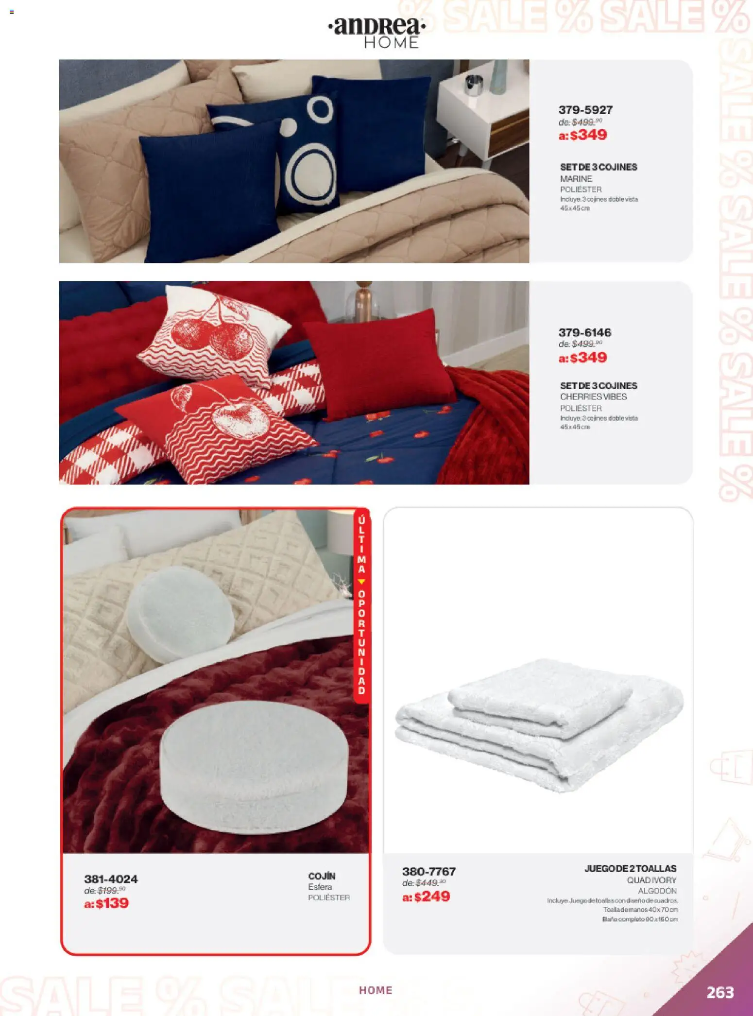 Nuevas ofertas de Andrea válidas en toda la República Mexicana desde el 21.12.2025. ¡Encuentra las mejores ofertas en Andrea catálogo Outlet! | Página: 263 | Productos: Sal, Juego, Algodón, Toallas