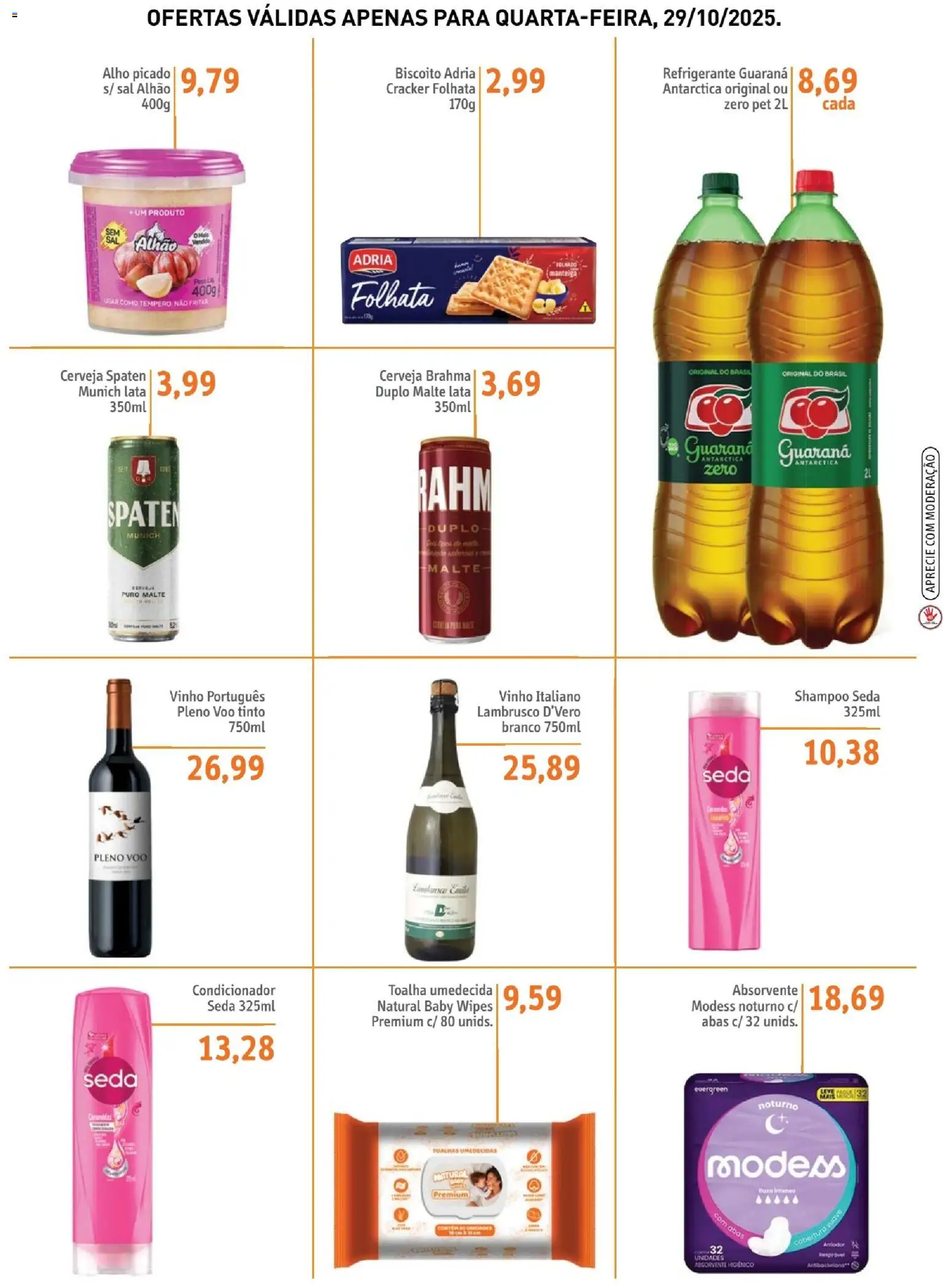 Sonda Folheto - válido de 29.10.2025 | Página: 3 | Produtos: Guaraná, Vinho, Cerveja, Absorvente
