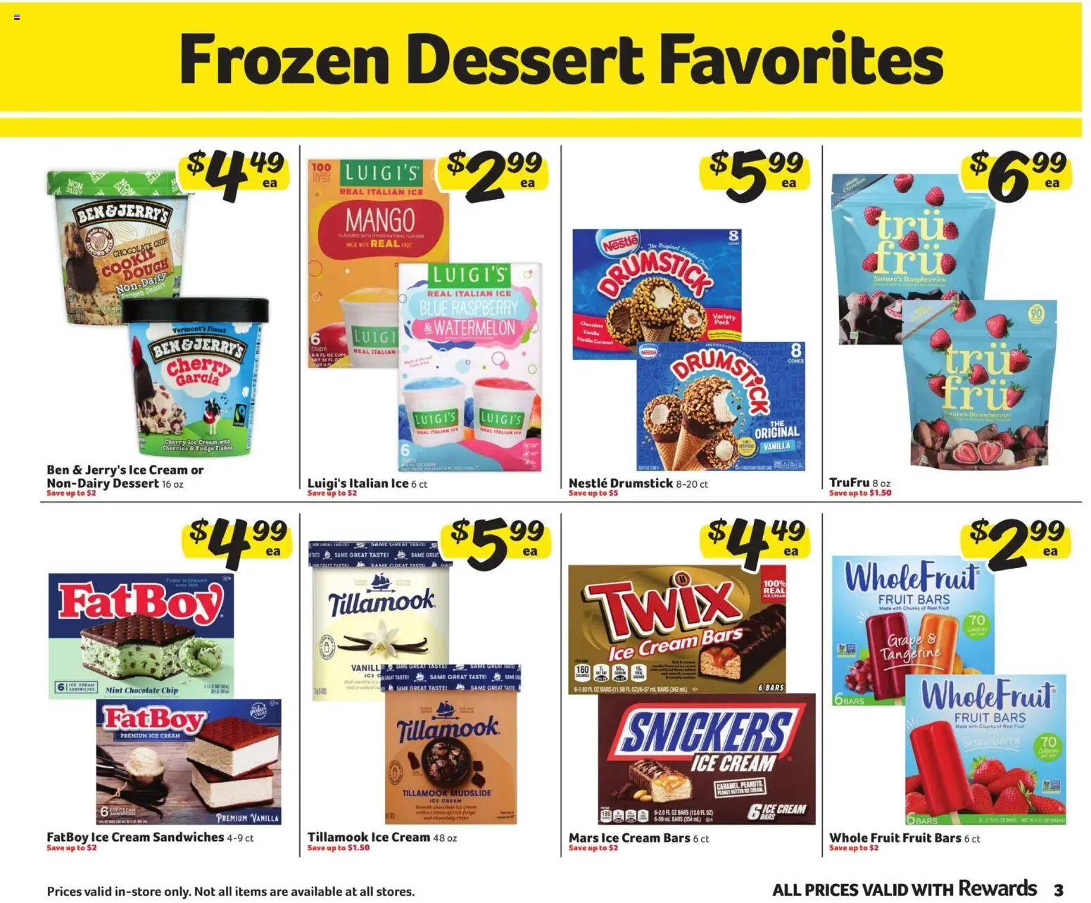 Winn Dixie In-Store Flyer - valid from 25.02.2026 | Page: 3 | Products: Chocolate, Cream, Mango, Chocolate Chip