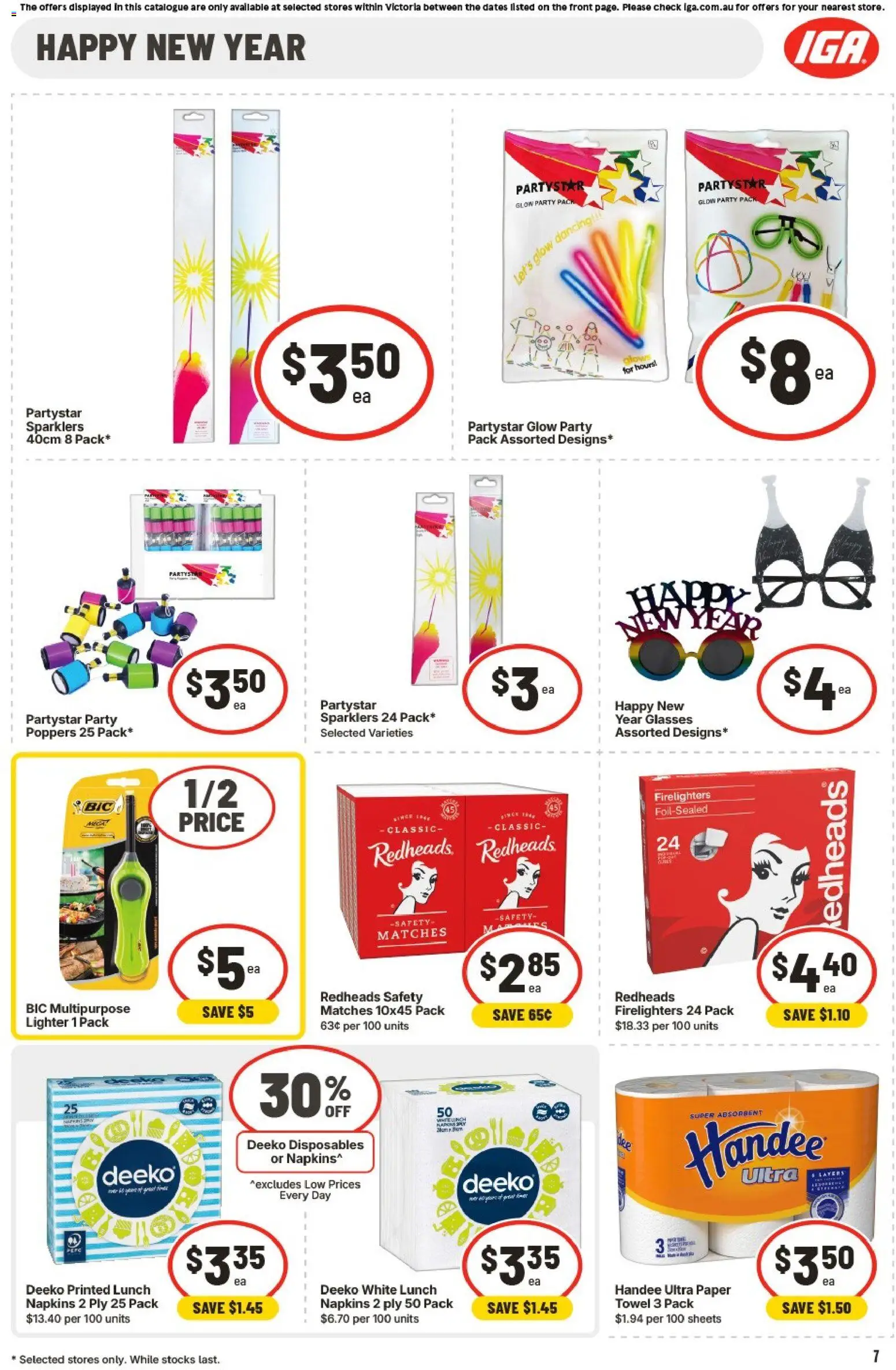 IGA catalogue - valid from 24.12.2025 | Page: 10 | Products: Napkins, Glasses, Multipurpose