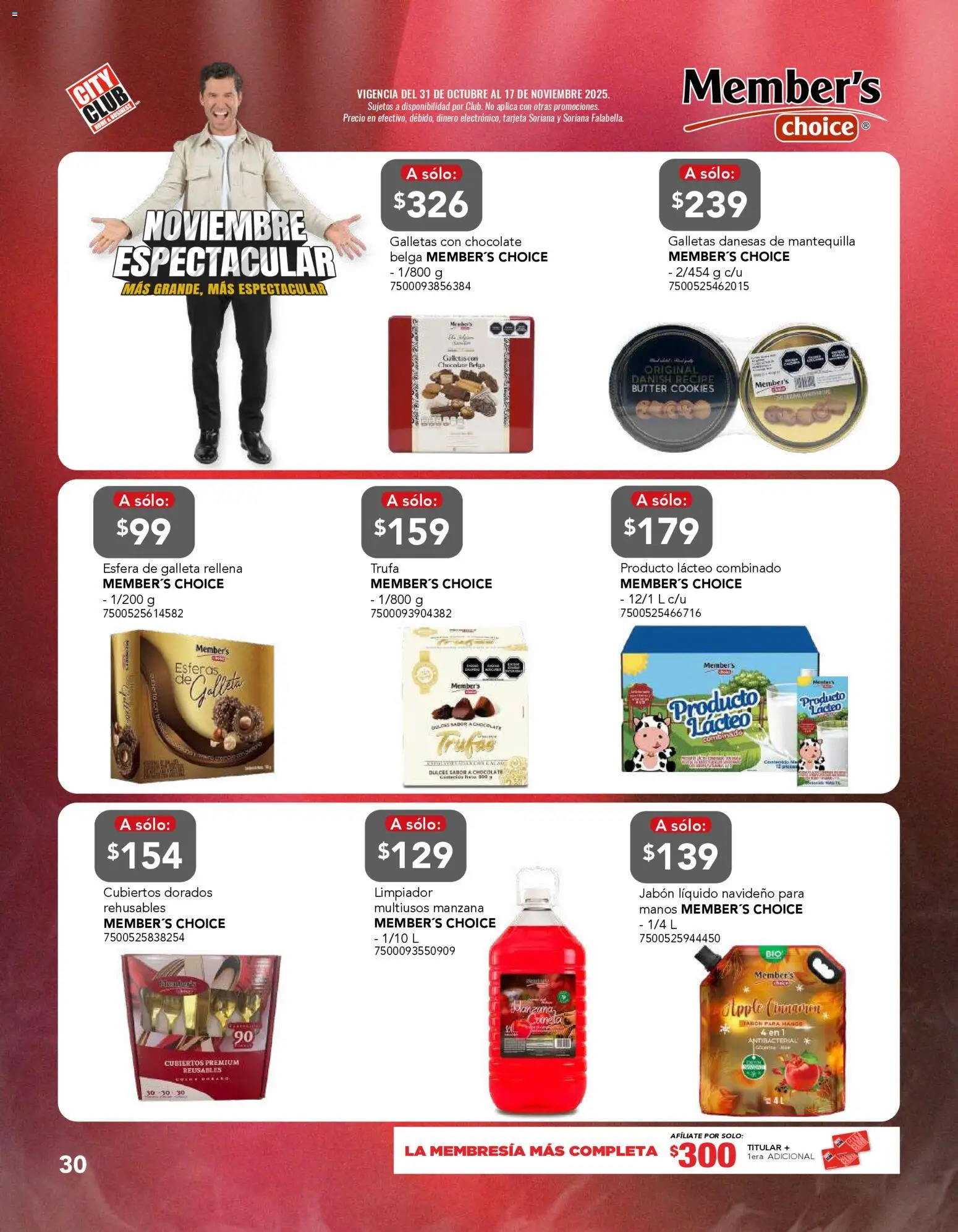 Nuevas ofertas de City Club válidas en toda la República Mexicana desde el 31.10.2025. ¡Encuentra las mejores ofertas en City Club Buen Fin! | Página: 30 | Productos: Manzana, Chocolate, Galletas, Jabón