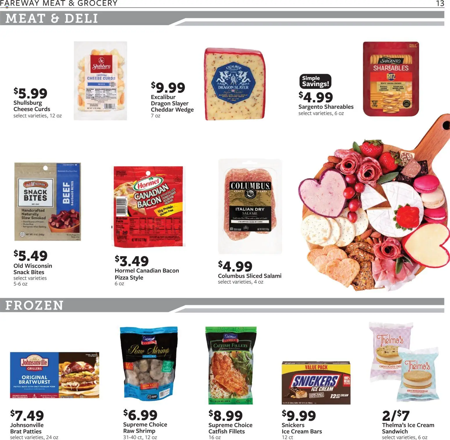 Fareway - Weekly Ad - valid from 19.01.2026 | Page: 13 | Products: Chocolate, Beef, Ice cream, Sausage