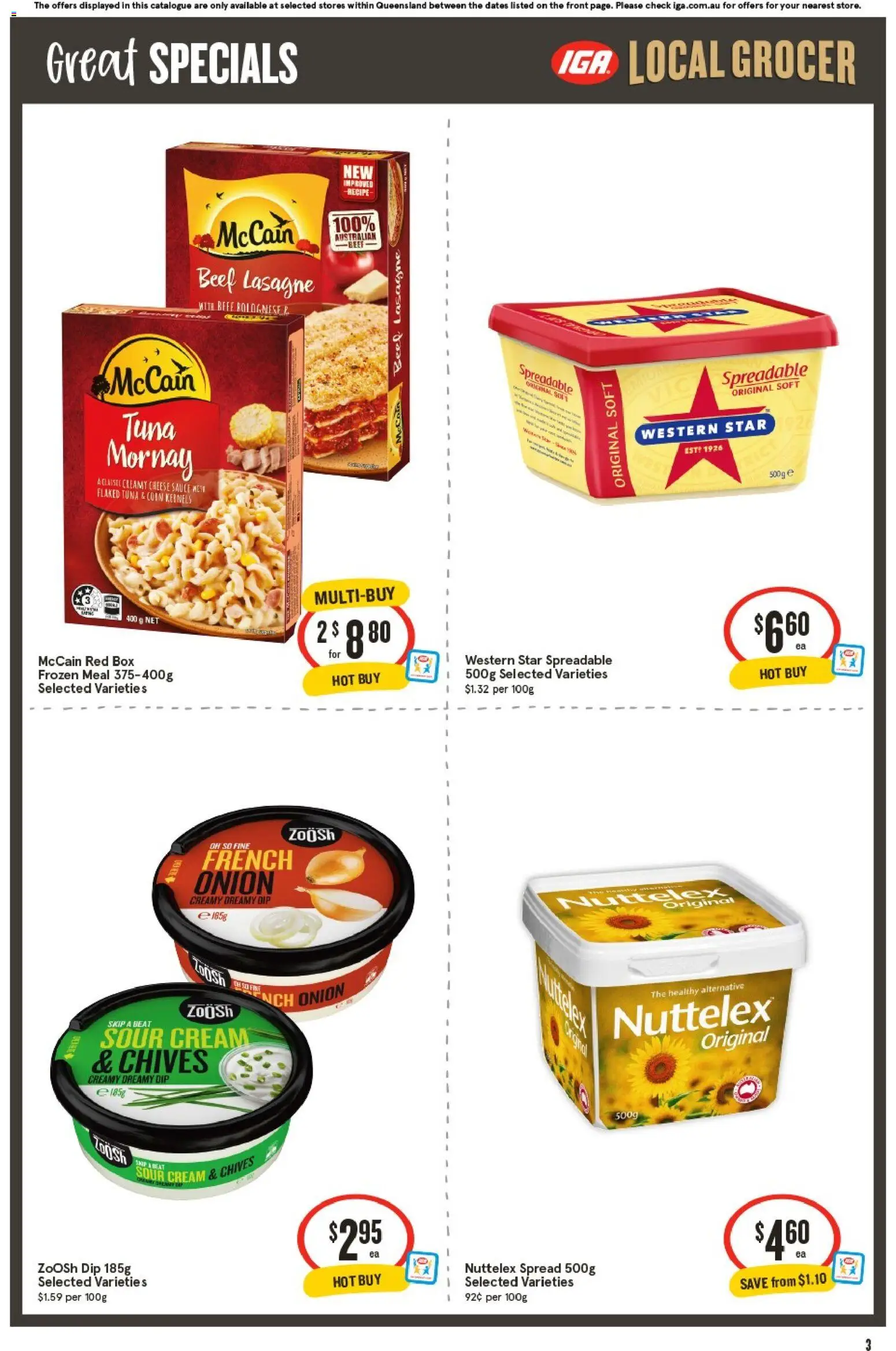 IGA catalogue - valid from 21.01.2026 | Page: 3 | Products: Box, Cheese, Sour cream, Cream