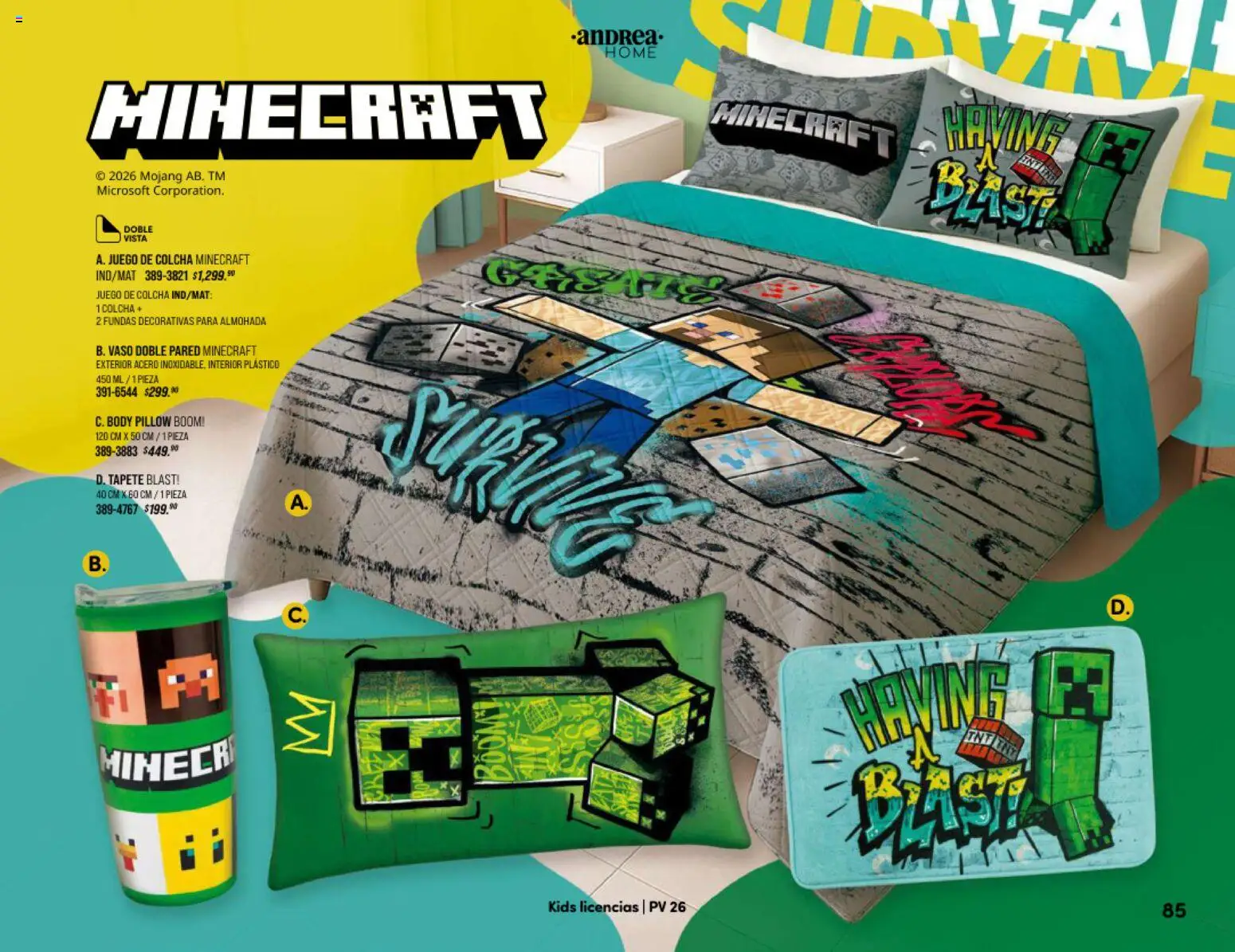 Nuevas ofertas de Andrea válidas en toda la República Mexicana desde el 25.01.2026. ¡Encuentra las mejores ofertas en Andrea catálogo Home! | Página: 85 | Productos: Juego, Almohada, Body, Tapete