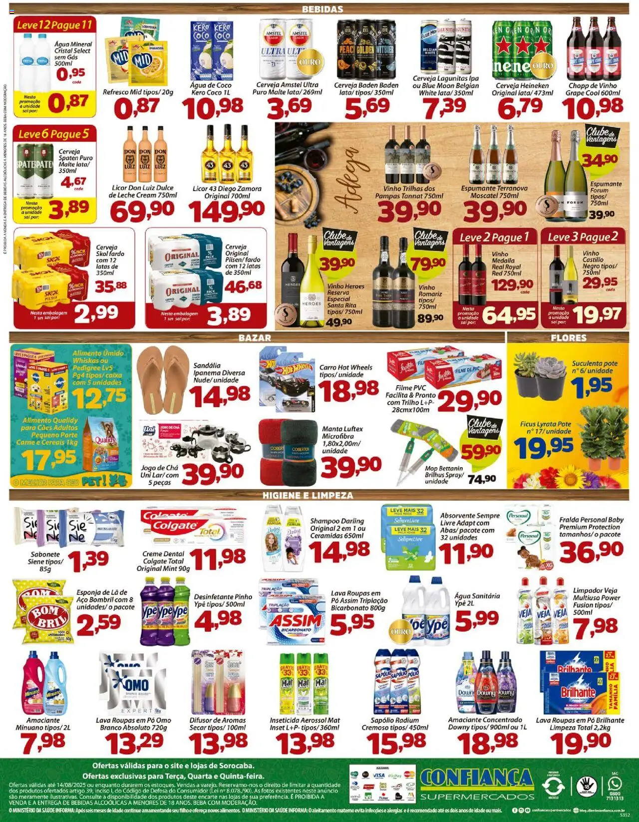 Confiança Folheto - válido de 12.08.2025 | Página: 4 | Produtos: Shampoo, Esponja, Heineken, Absorvente