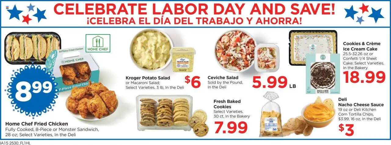 Food 4 Less Weekly Ad - valid from 27.08.2025 | Page: 6 | Products: Corn, Cream, Ice cream, Salad