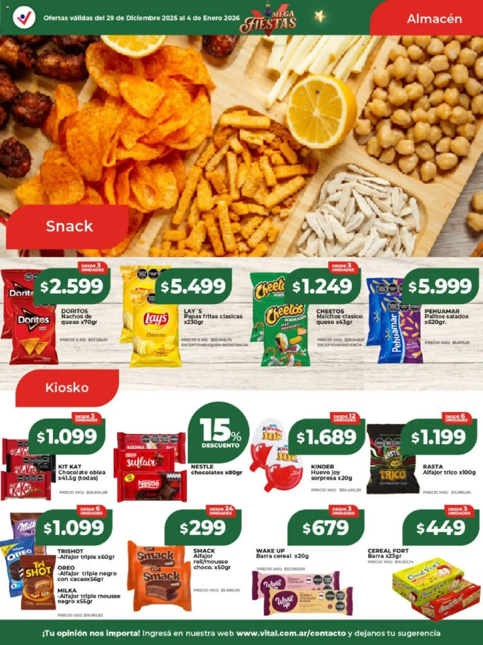 Vital - Ofertas - Laferrere  │ válido desde el 29.12.2025 | Página: 13 | Productos: Mousse, Chocolate, Alfajor, Papas fritas