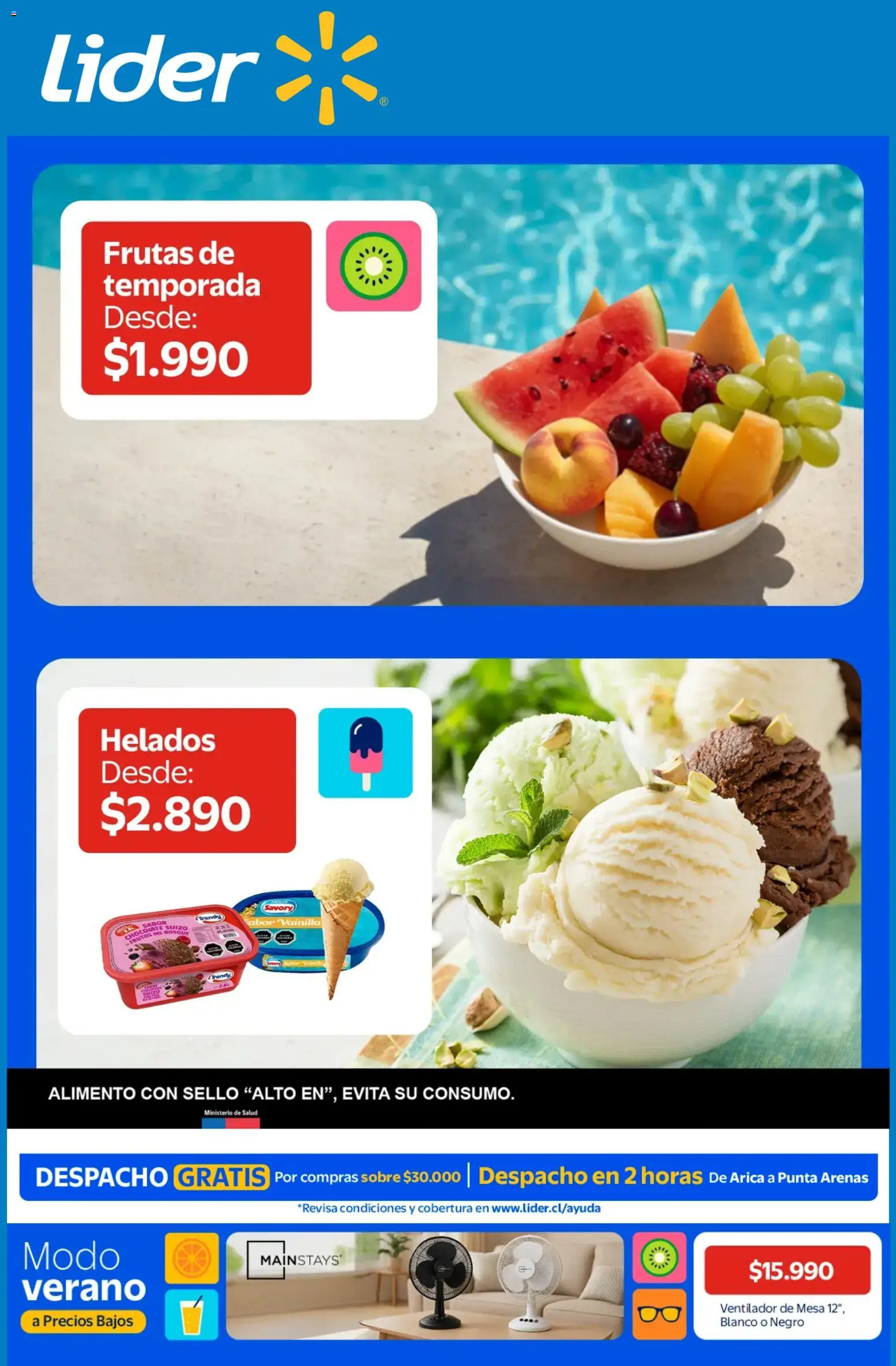 Lider ofertas  │ válido desde el 13.01.2026 | Página: 1 | Productos: Ventilador, Mesa, Sobre, Chocolate