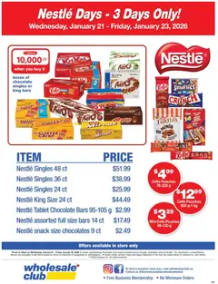 Preview of Wholesale Club - Nestlé Days from shop Wholesale Club valid from 21.01.2026
