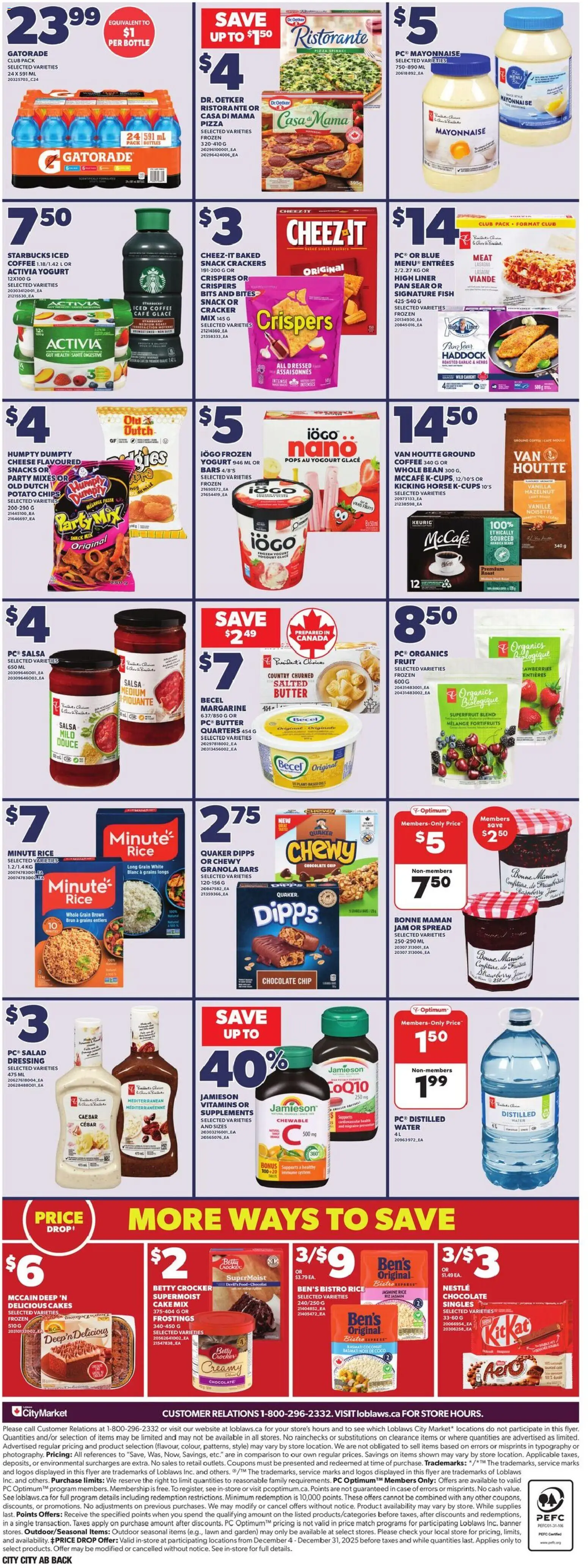 Loblaws flyer valid from 25.12.2025 | Page: 4 | Products: Fish, Chips, Yogurt, Coffee