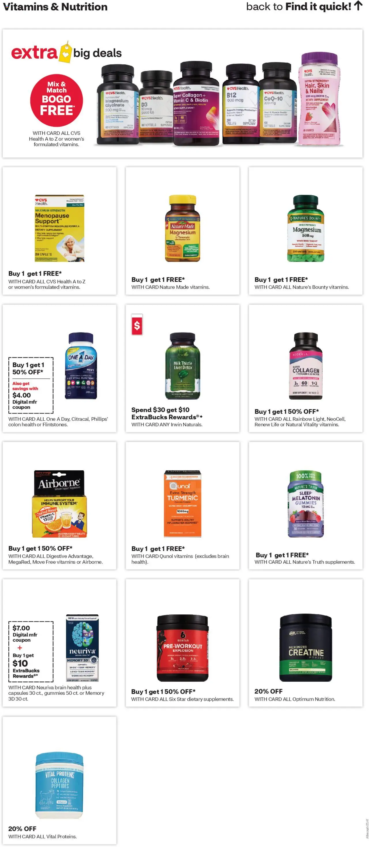 CVS Pharmacy Weekly Ad - NJ - valid from 03.08.2025 | Page: 8 | Products: Melatonin, Creatine, Biotin, Nail