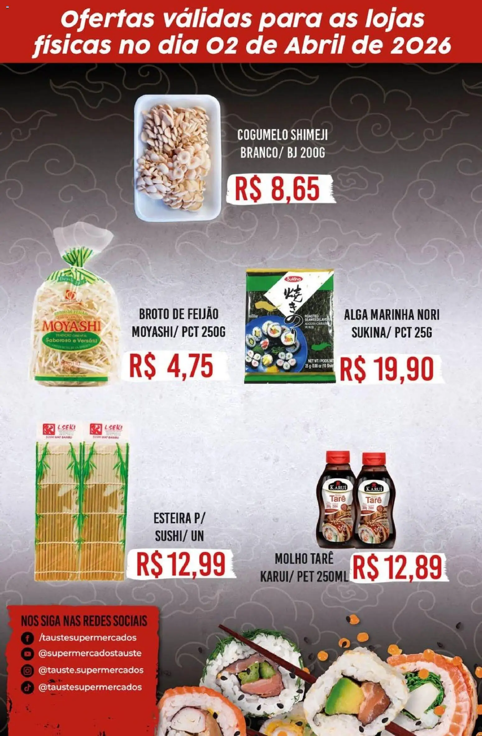Tauste Folheto - válido de 02.04.2026 | Página: 2 | Produtos: Feijão, Esteira, Cogumelo