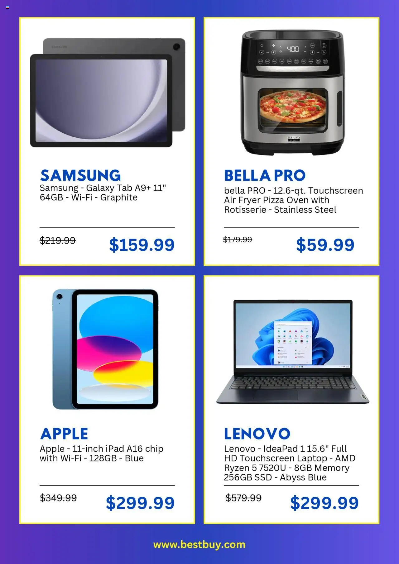 Best Buy Weekly Ad - valid from 06.08.2025 | Page: 4 | Products: Fryer, Laptop, Oven, SSD