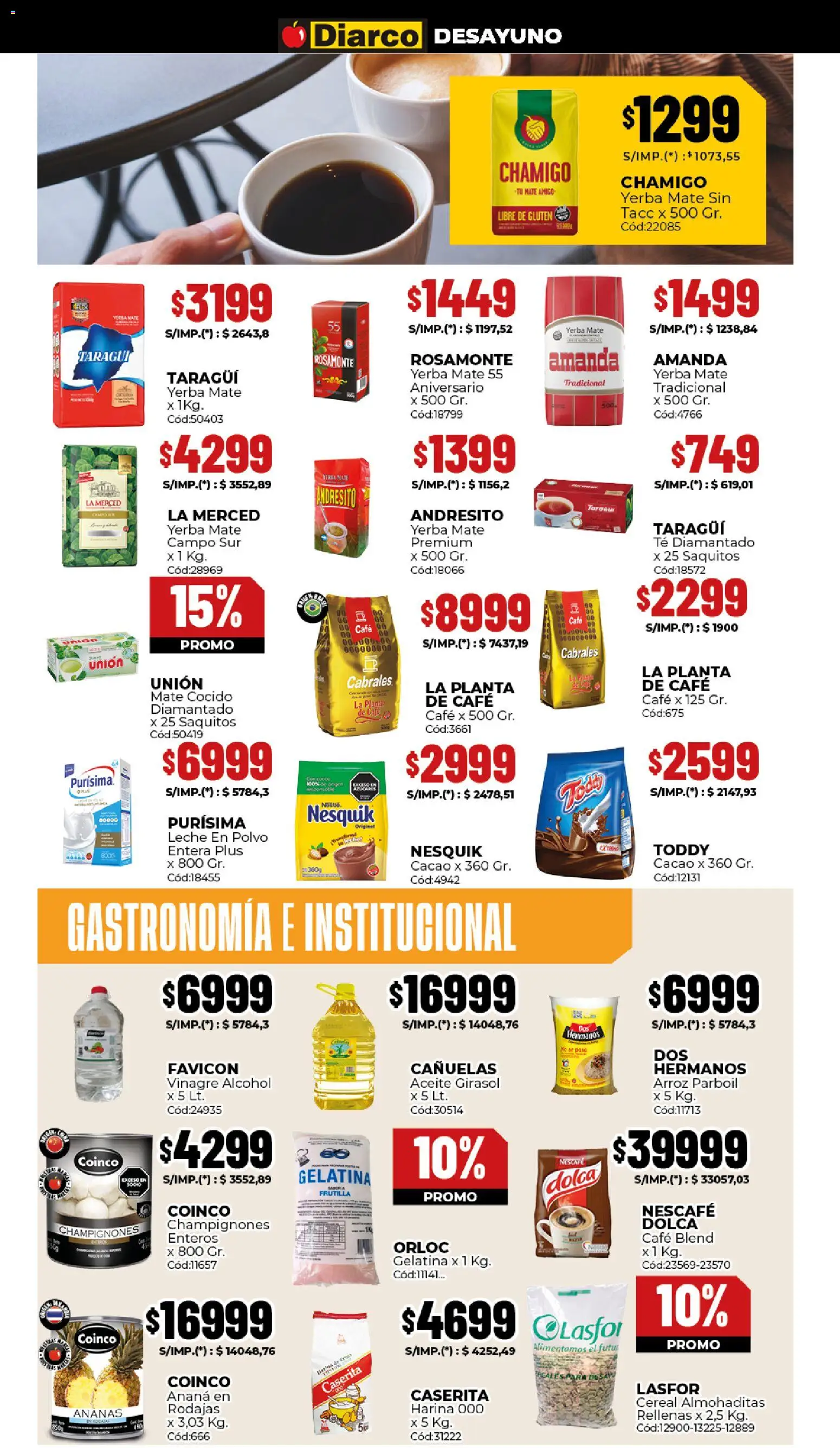 Diarco ofertas │ válido desde el 16.03.2026 | Página: 4 | Productos: Harina, Ananá, Té, Mate cocido