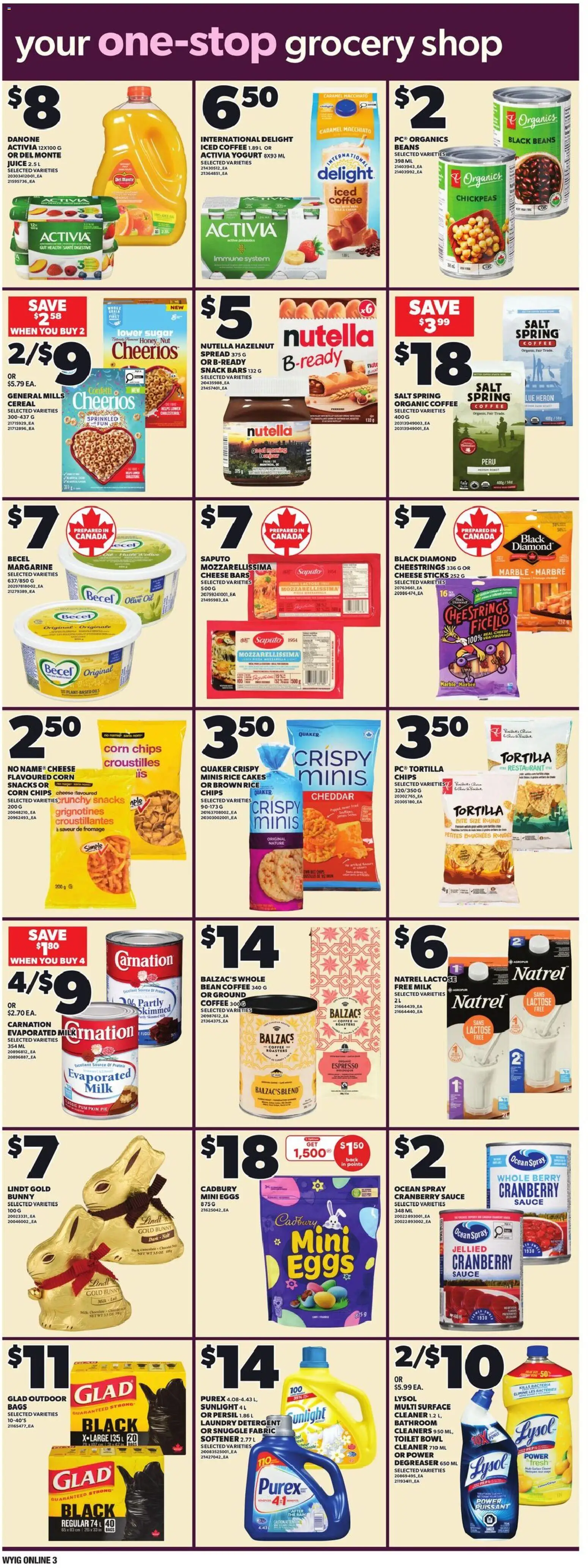 Loblaws flyer valid from 02.04.2026 | Page: 11 | Products: Rice, Detergent, Milk, Coffee