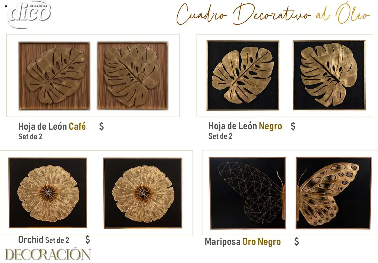 Nuevas ofertas de Muebles Dico válidas en toda la República Mexicana desde el 09.12.2025. ¡Encuentra las mejores ofertas en Muebles Dico catálogo Decoración! | Página: 2 | Productos: Cuadro, Café