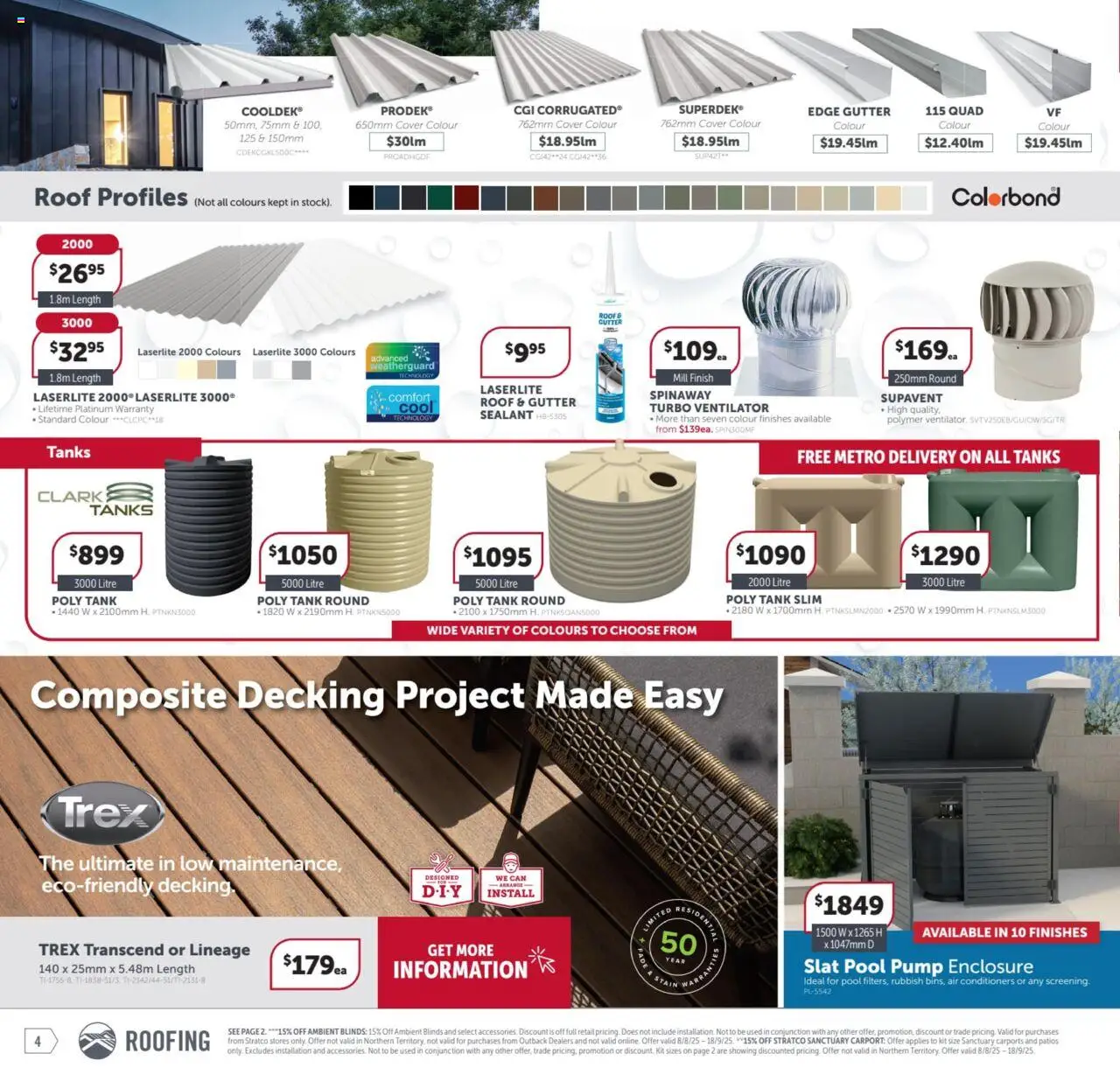 Stratco catalogue - valid from 08.08.2025 | Page: 4 | Products: Blinds, Decking