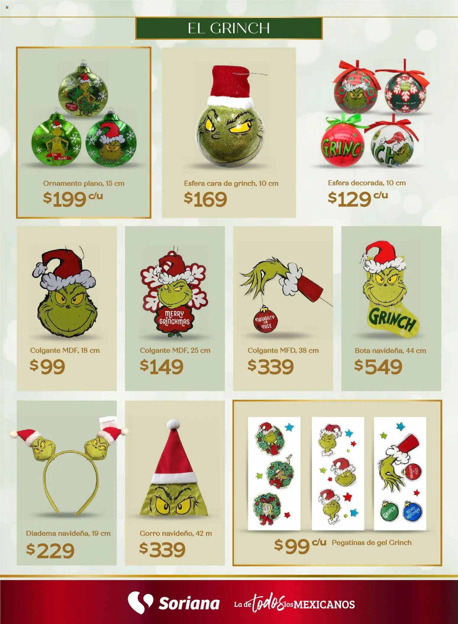 Nuevas ofertas de Soriana válidas en toda la República Mexicana desde el 25.09.2025. ¡Encuentra las mejores ofertas en Soriana - Decoración Navideña Súper Nacional! | Página: 34
