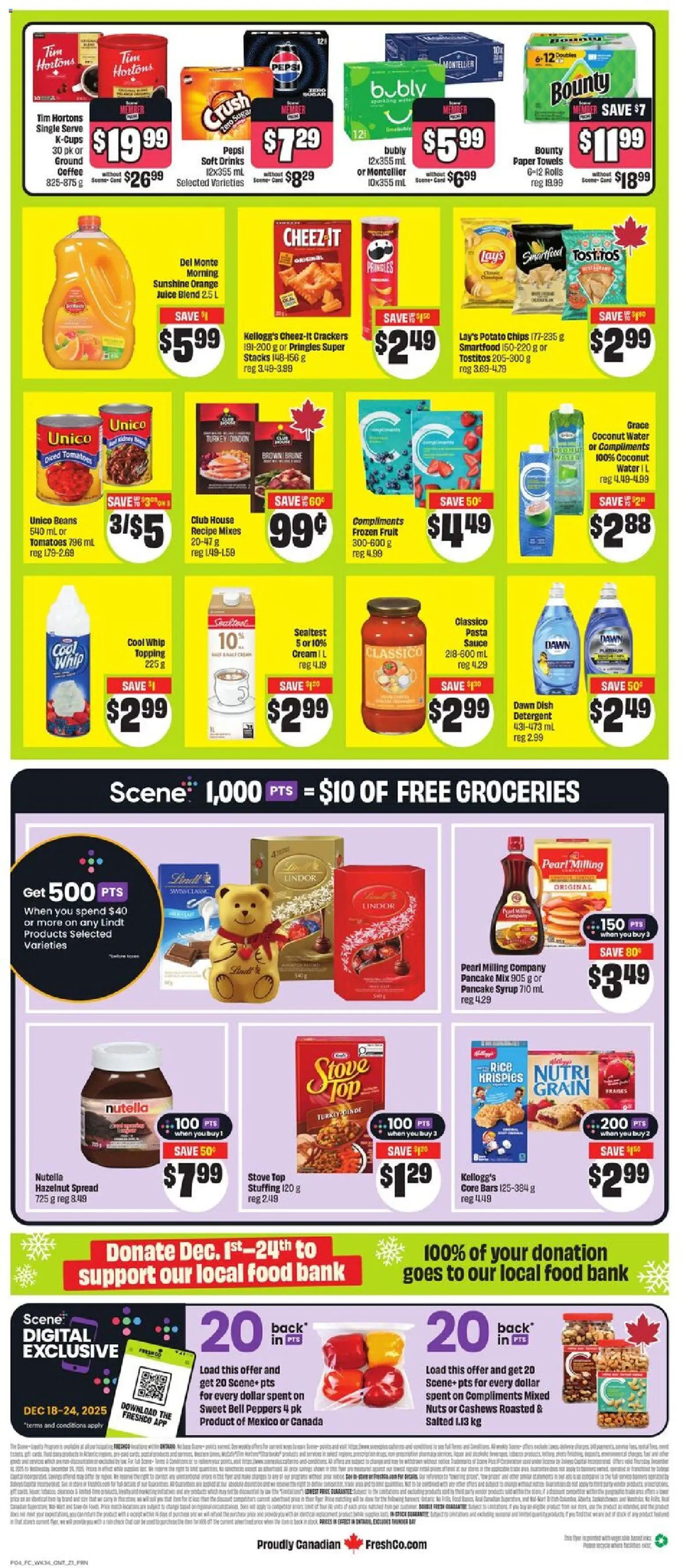 FreshCo flyer valid from 18.12.2025 | Page: 2 | Products: Rice, Nuts, Cream, Turkey