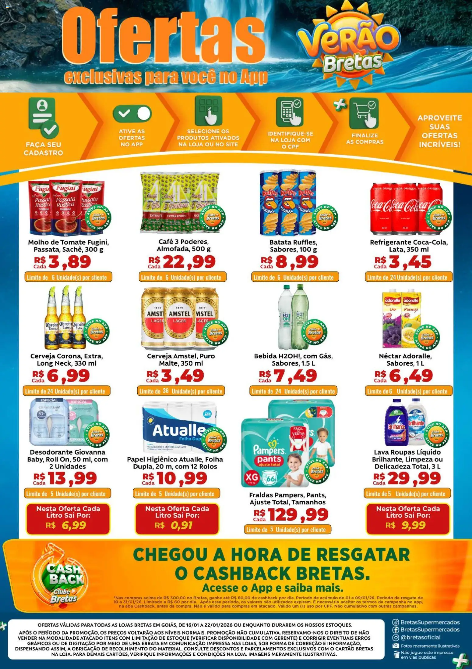 Bretas Folheto - válido de 16.01.2026 | Página: 2 | Produtos: Faca, Refrigerante, Batata, Papel higiênico