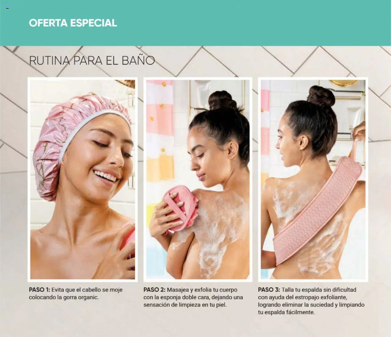Nuevas ofertas de AVON válidas en toda la República Mexicana desde el 09.10.2025. ¡Encuentra las mejores ofertas en AVON - Casa & Estilo 16 2025! | Página: 108 | Productos: Gorra, Esponja, Body, Baño