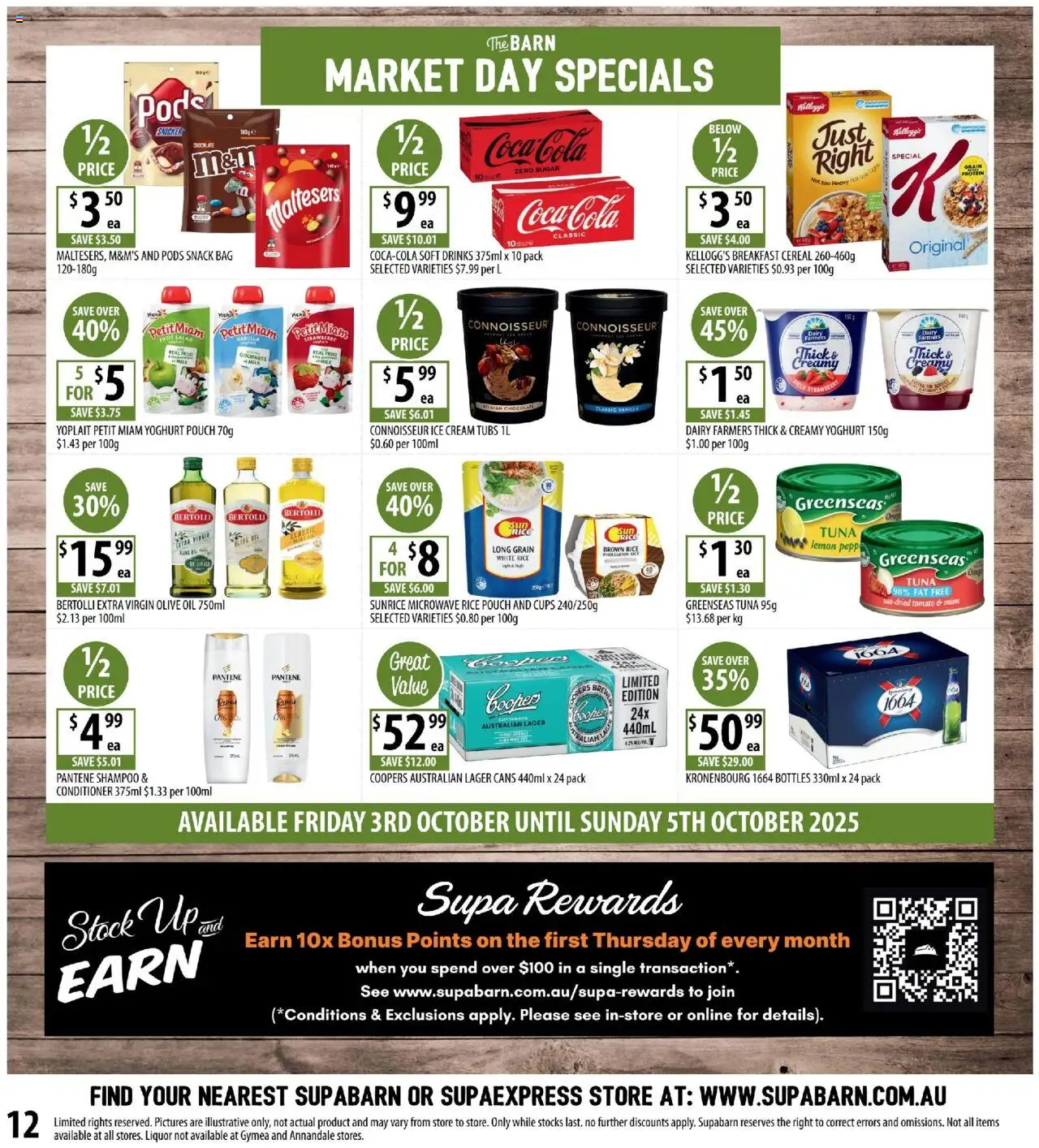 Supabarn catalogue - valid from 01.10.2025 | Page: 12 | Products: Cups, Shampoo, Conditioner, Tuna