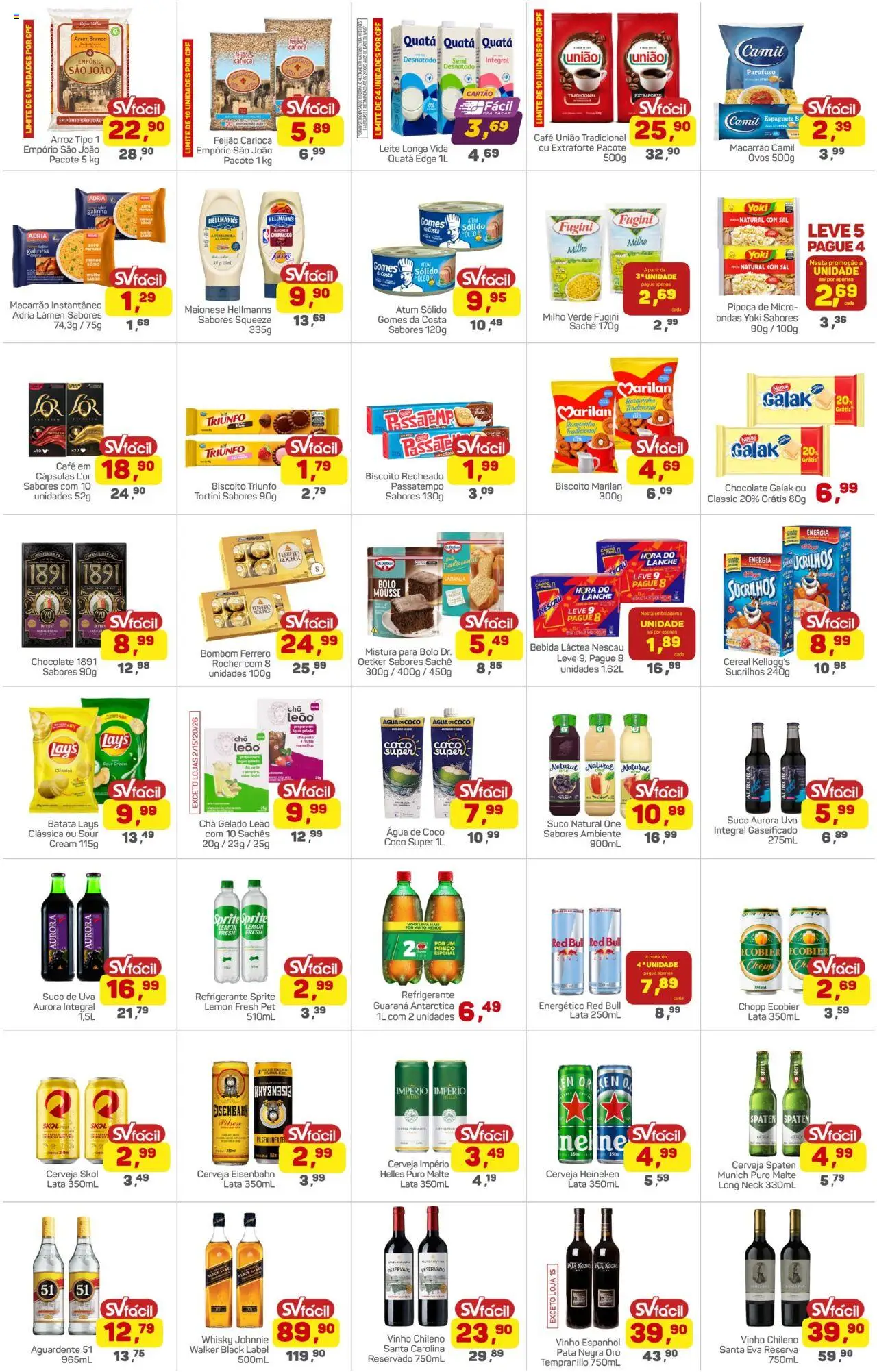 Supermercados São Vicente Folheto - válido de 10.10.2025 | Página: 2 | Produtos: Espaguete, Milho verde, Chocolate, Atum