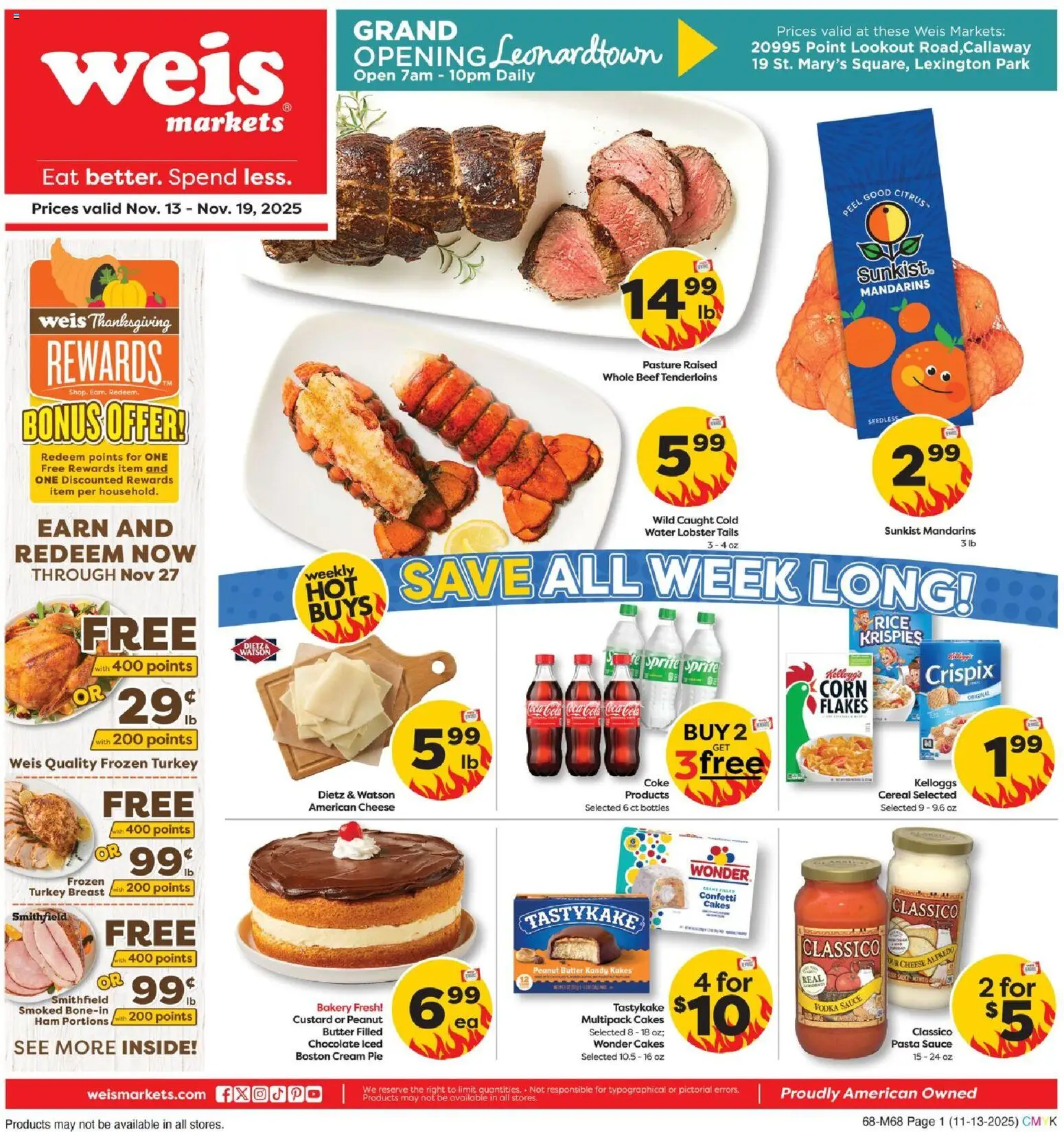 Weis Grand Opening - valid from 13.11.2025 | Page: 5 | Products: Butter, Cheese, Chocolate, Sauce