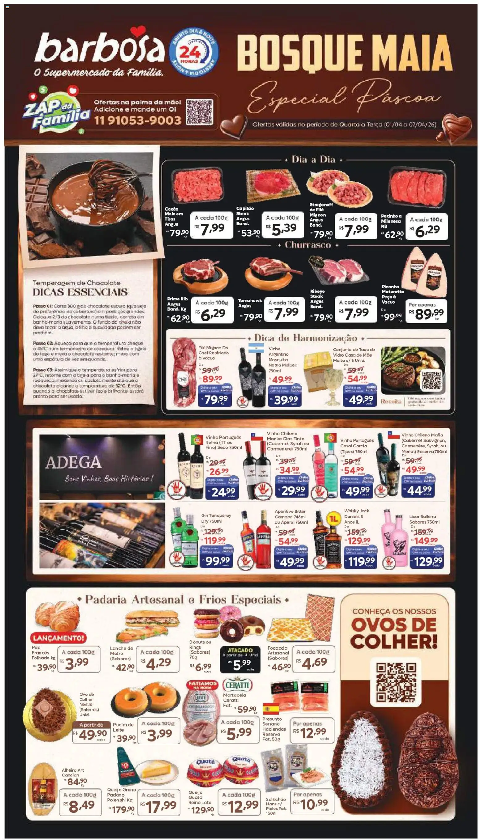 Barbosa Supermercados Folheto - válido de 01.04.2026 | Página: 1 | Produtos: Coco, Whisky, Mortadela, Tigela